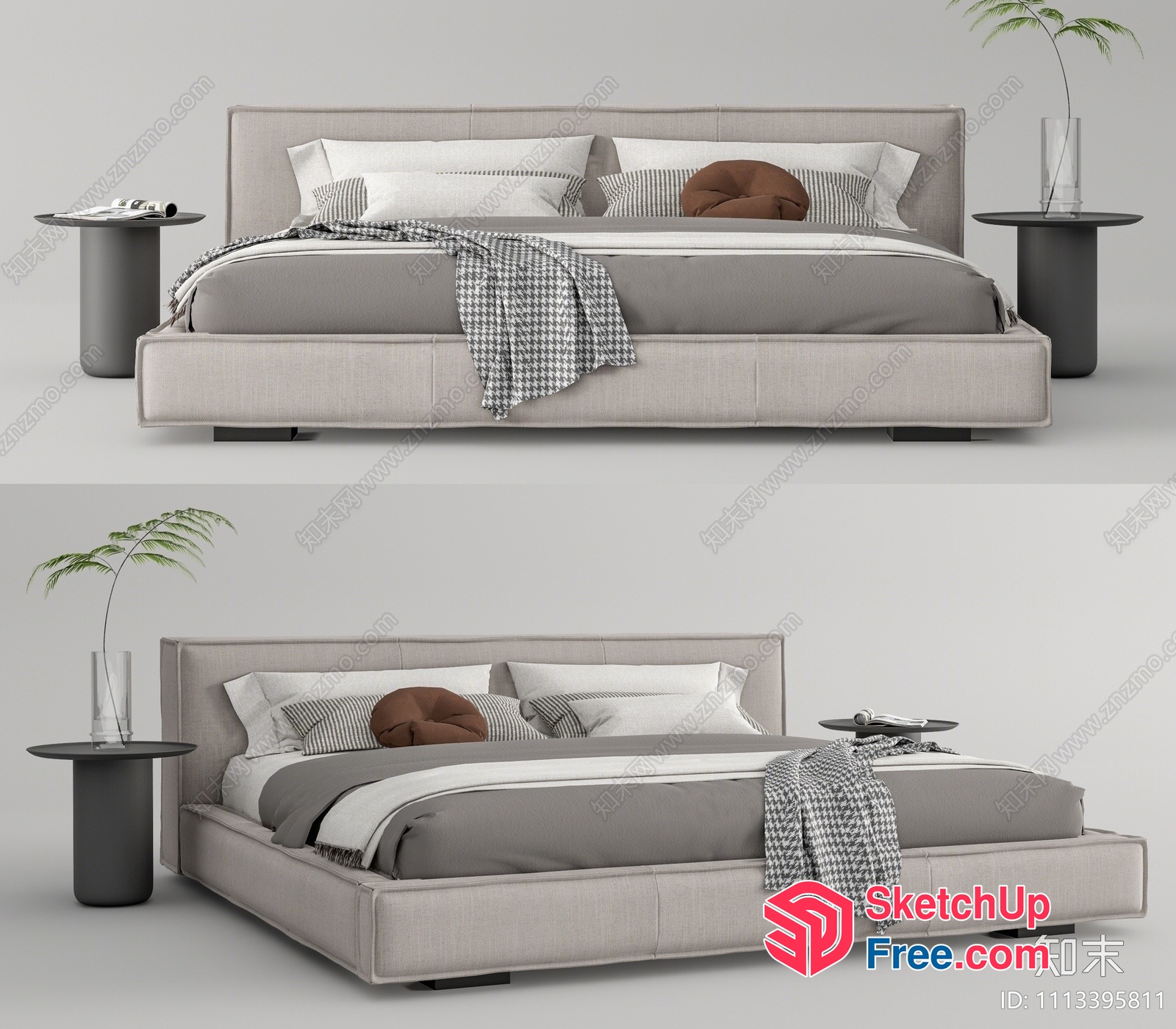 Modern Minimalist Bedroom Furniture 3D SketchUp File