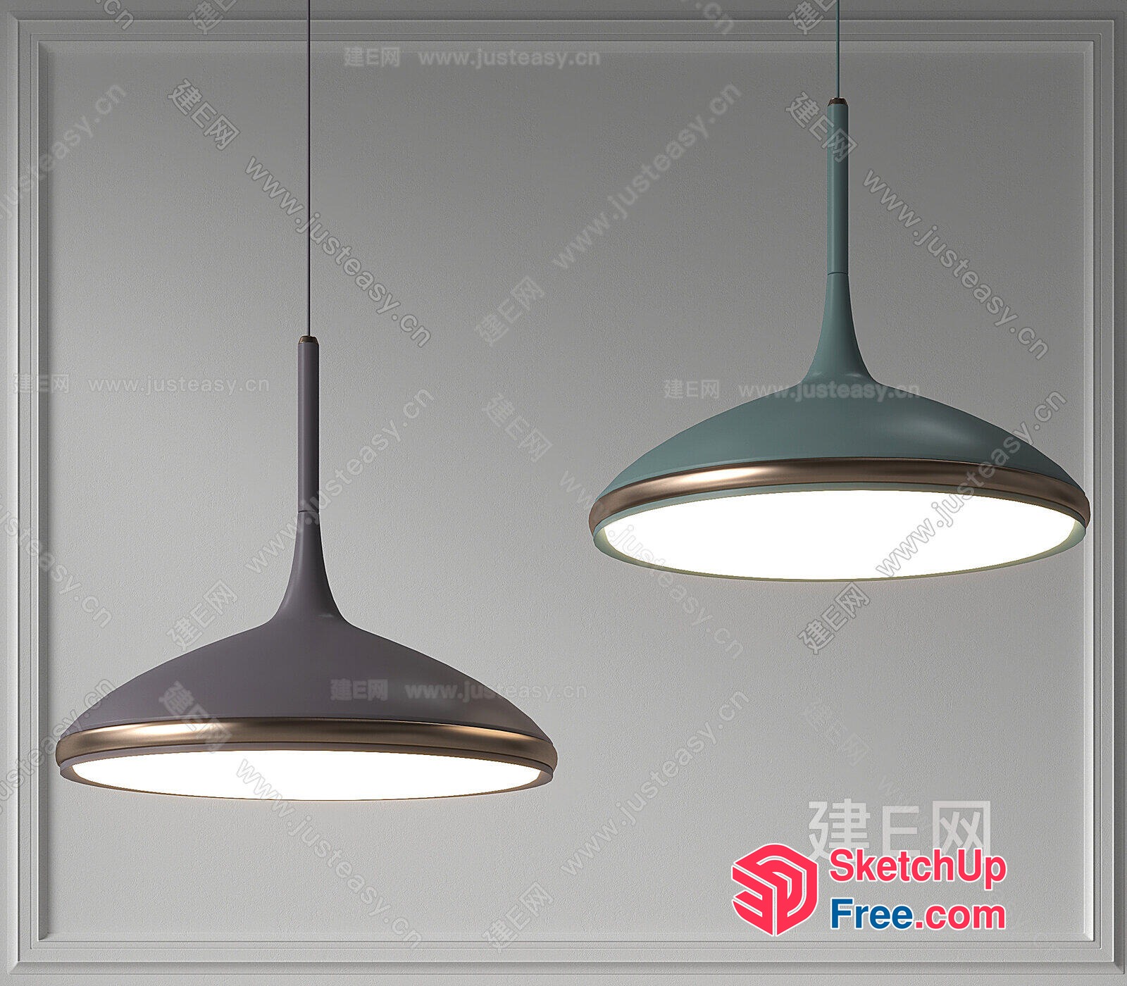 Suspended Lighting Fixtures For Modern Interior Spaces 3D SketchUp File