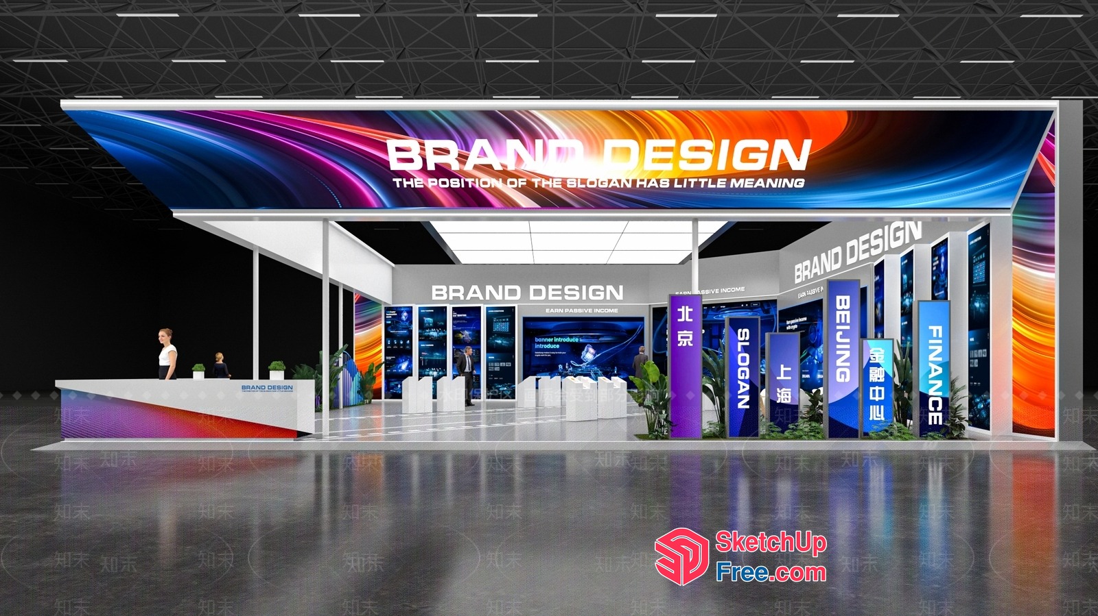 Vibrant Brand Design Booth 3D SketchUp File