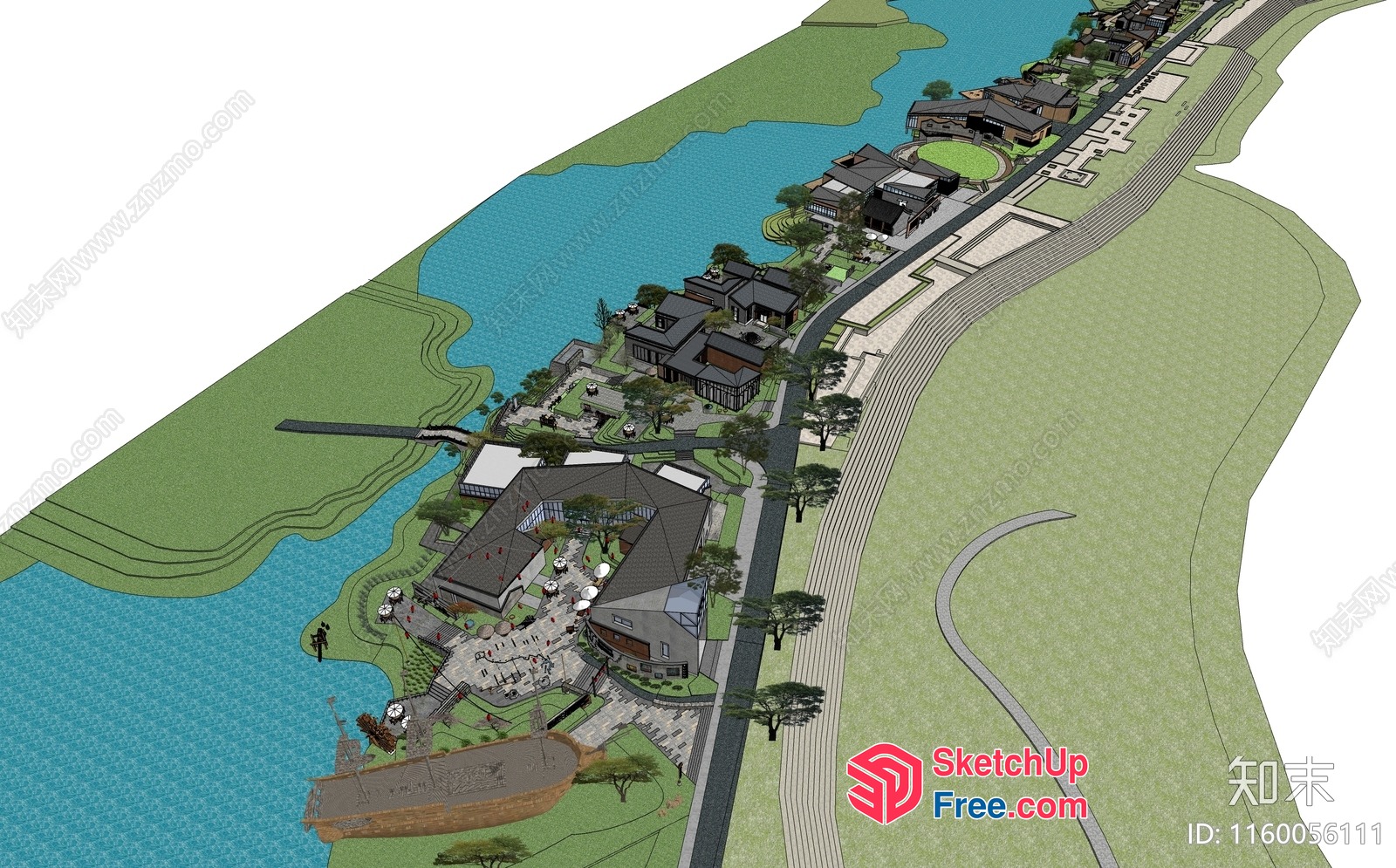 Modern 3D Architectural Design Of A Residential Community 3D SketchUp File