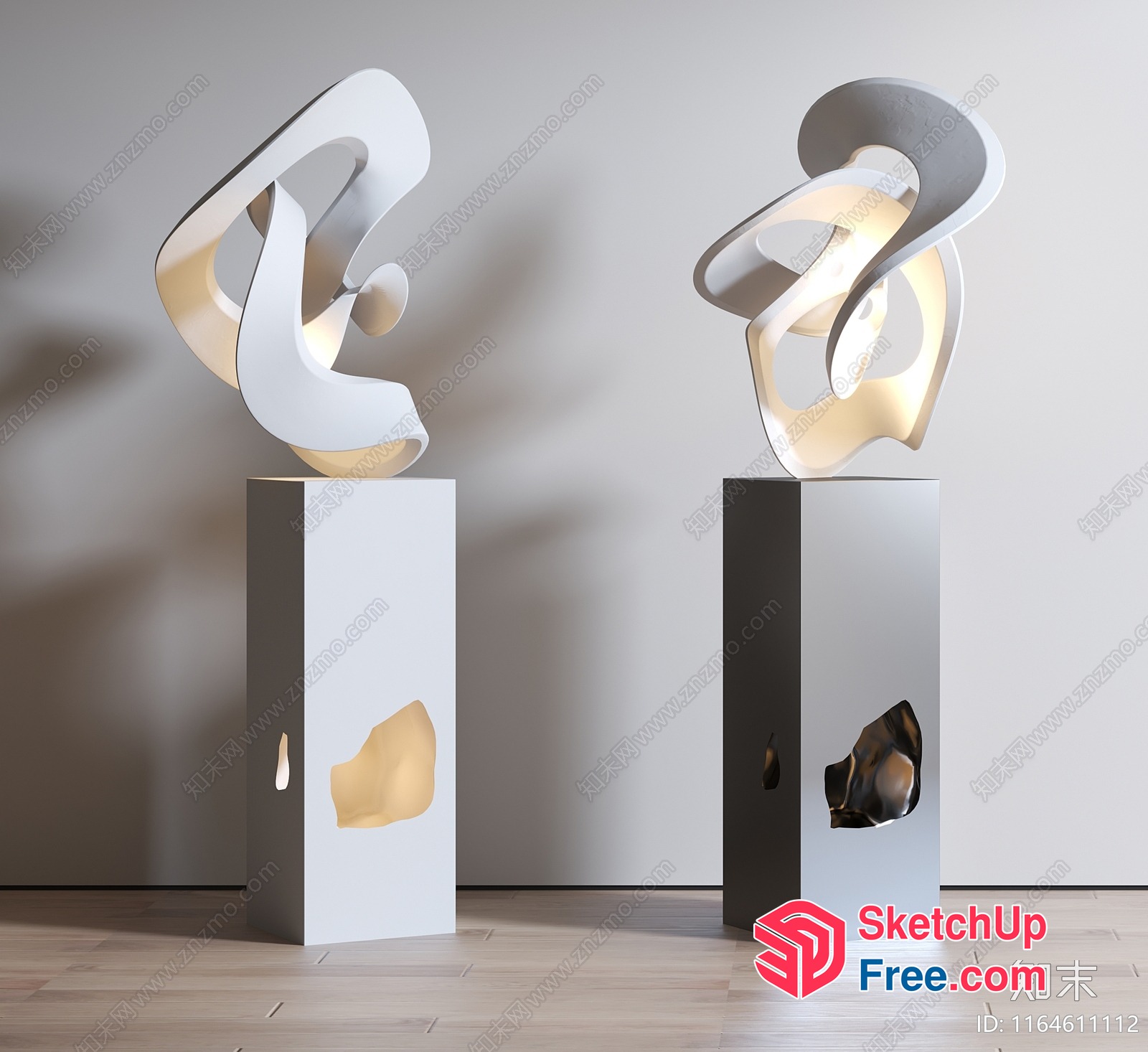 Abstract Modern Art Sculptures 3D SketchUp File