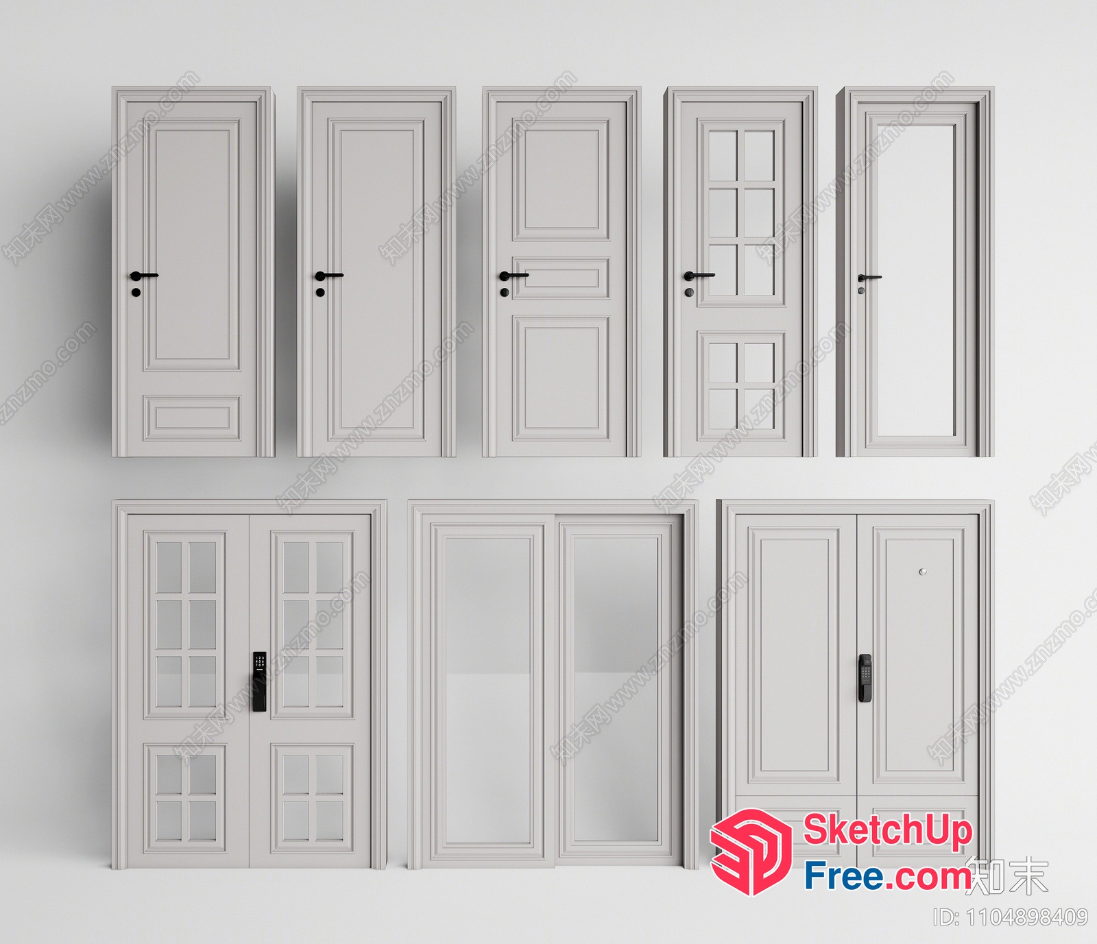 Collection Of Doors With Various Styles And Designs 3D SketchUp File