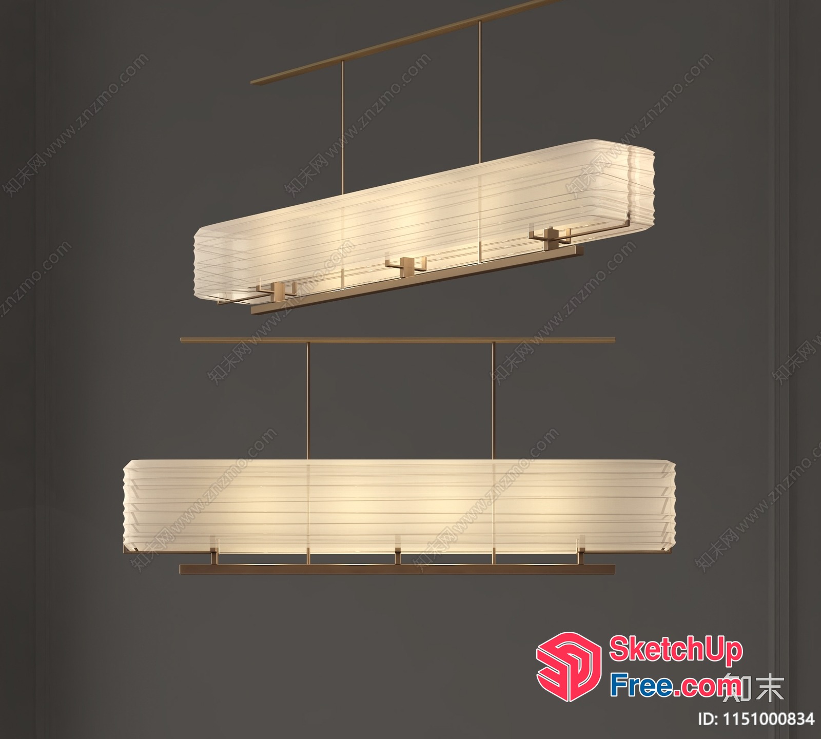 Elegant Modern Lighting Fixture 3D SketchUp File