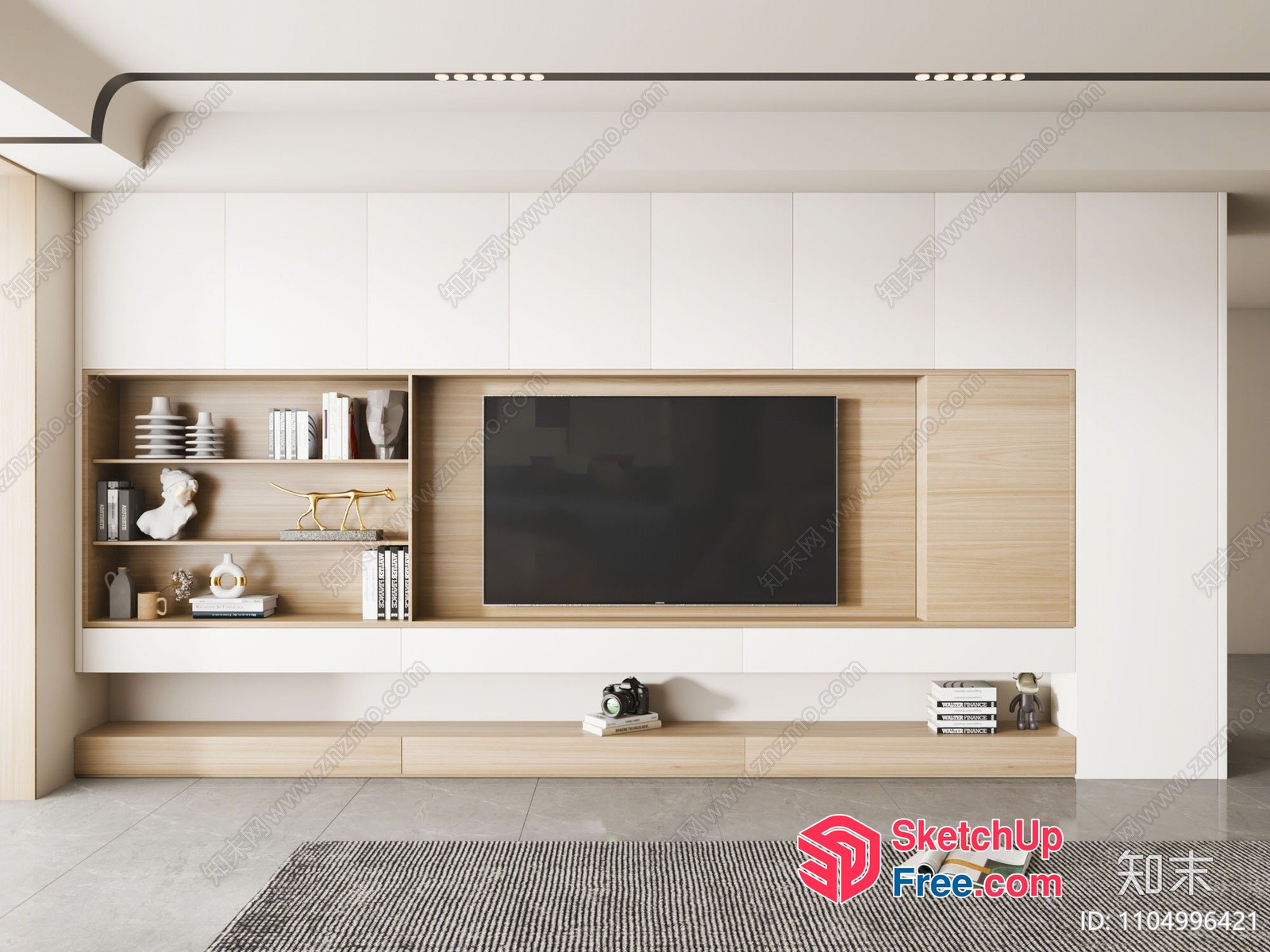 Modern Minimalist Living Room Interior 3D SketchUp File