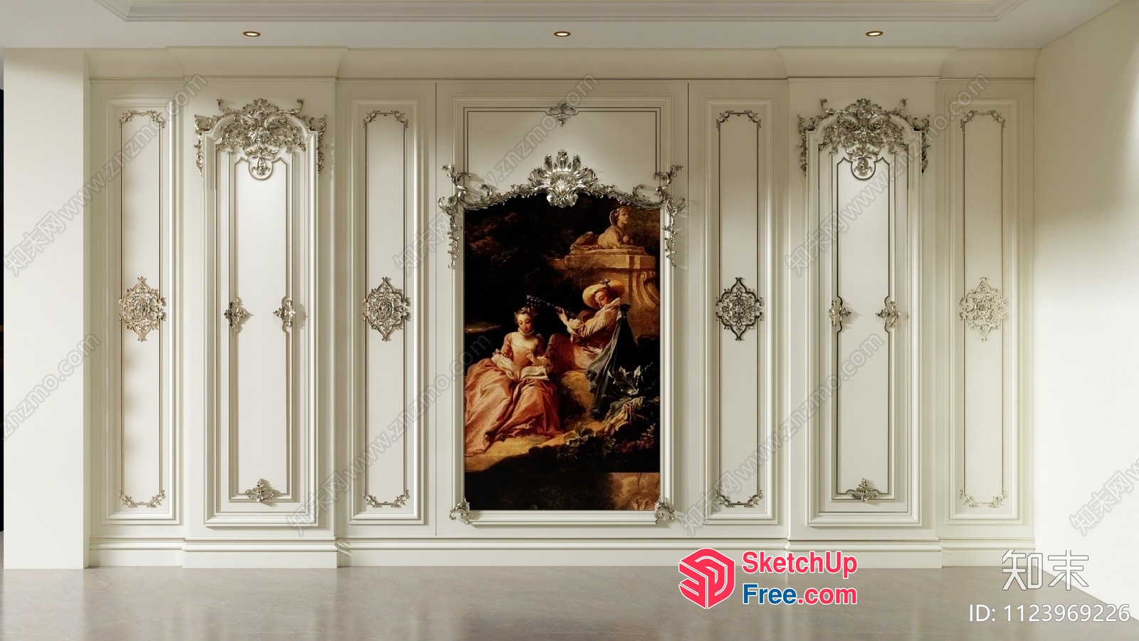 Ornate Classical European Interior Design 3D SketchUp File