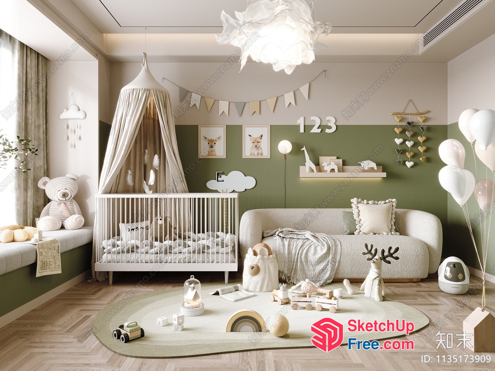 Aesthetic And Functional Children'S Room 3D SketchUp File