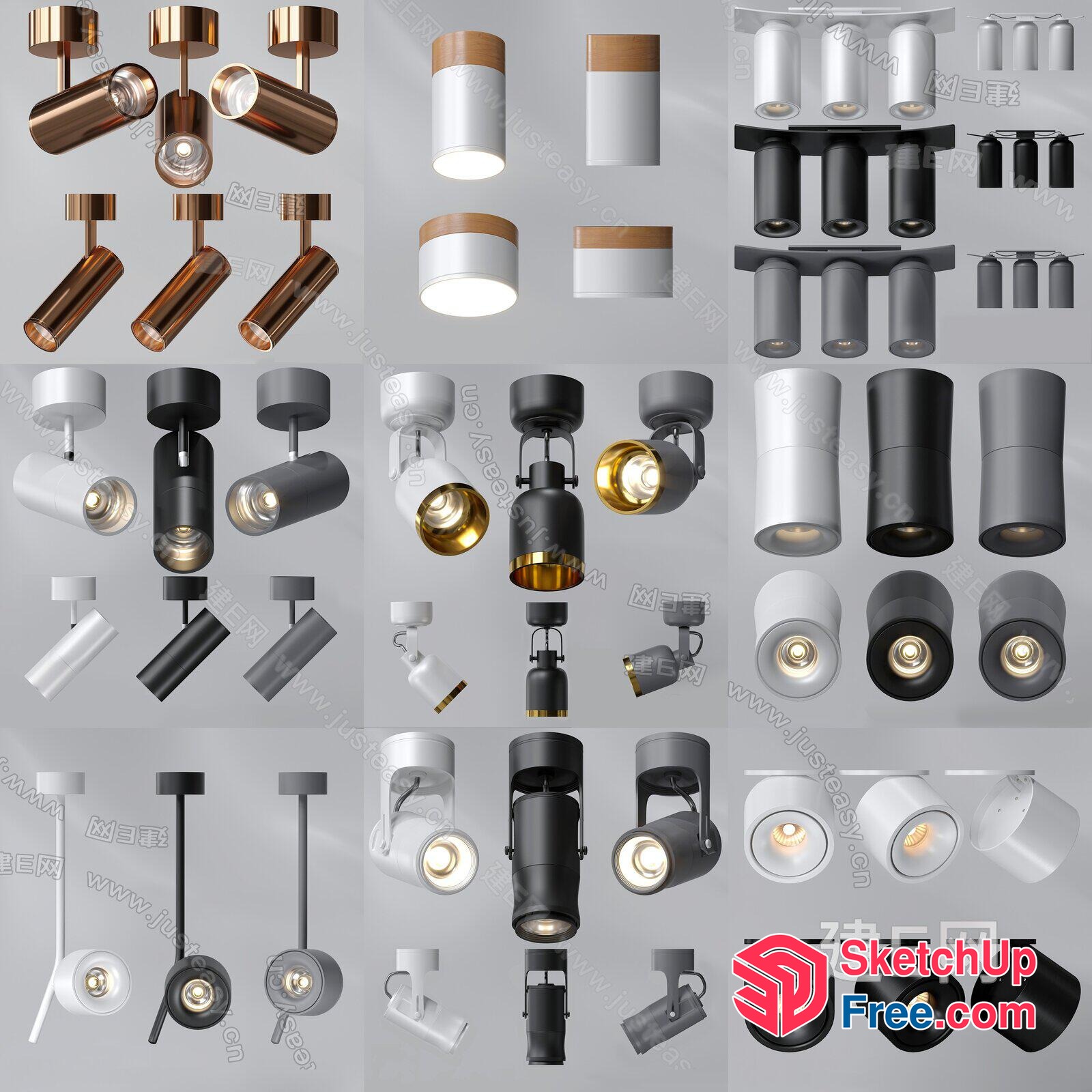 Modern Lighting Fixtures Collection 3D SketchUp File