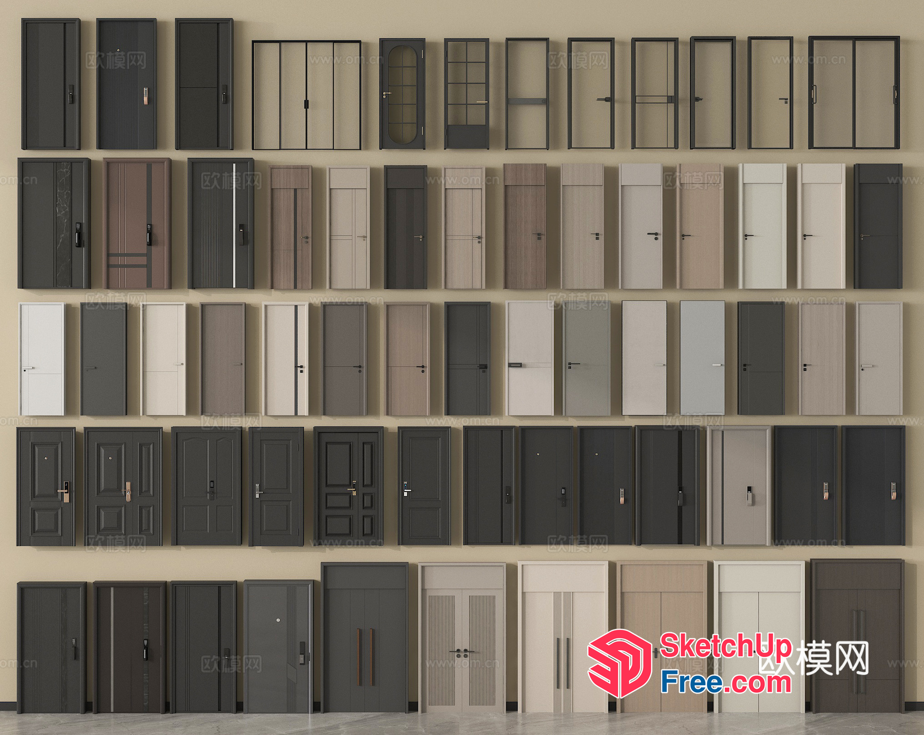 Doors And Door Frames Collection 3D SketchUp File