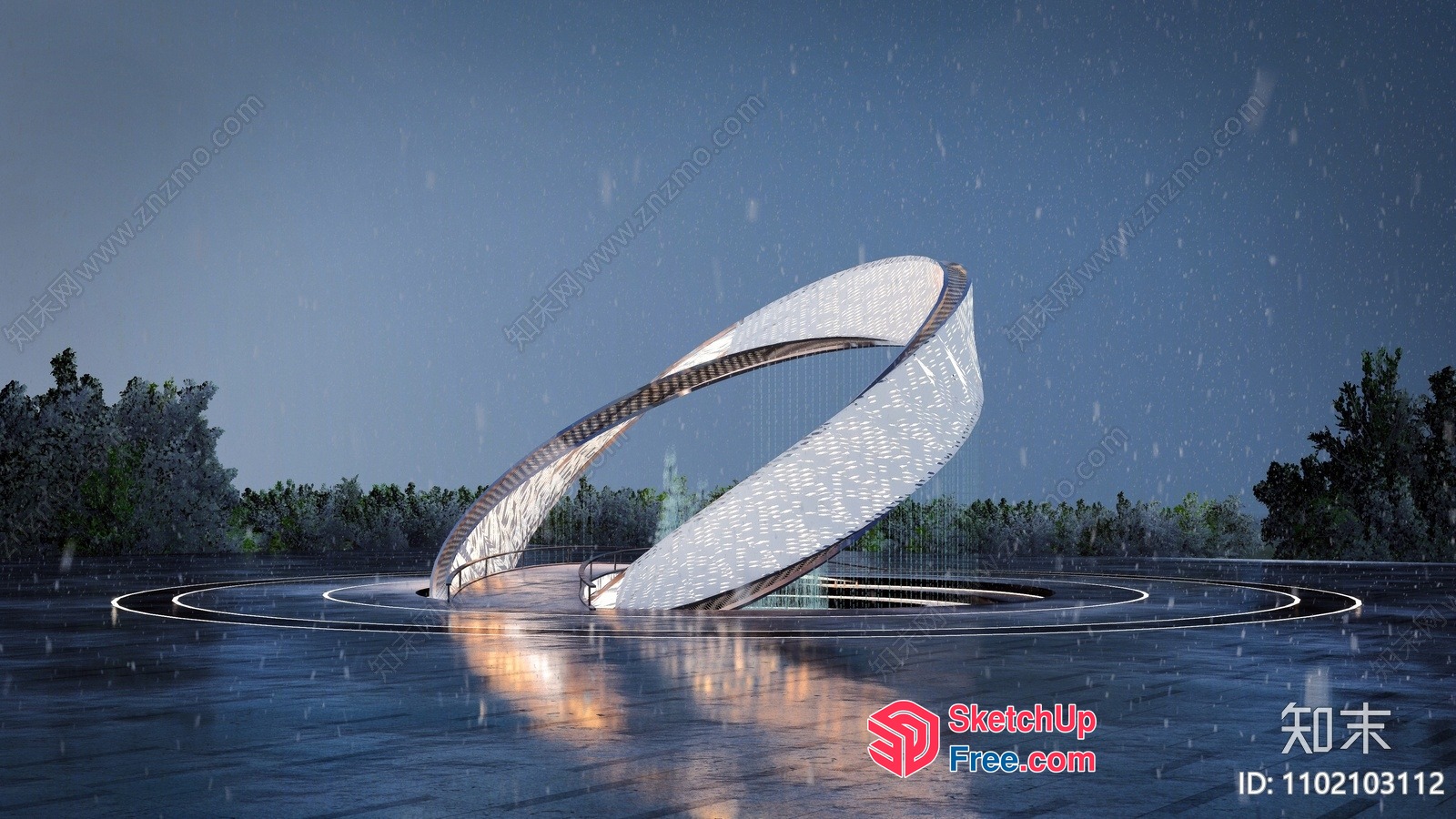 Futuristic Staircase Design 3D SketchUp File