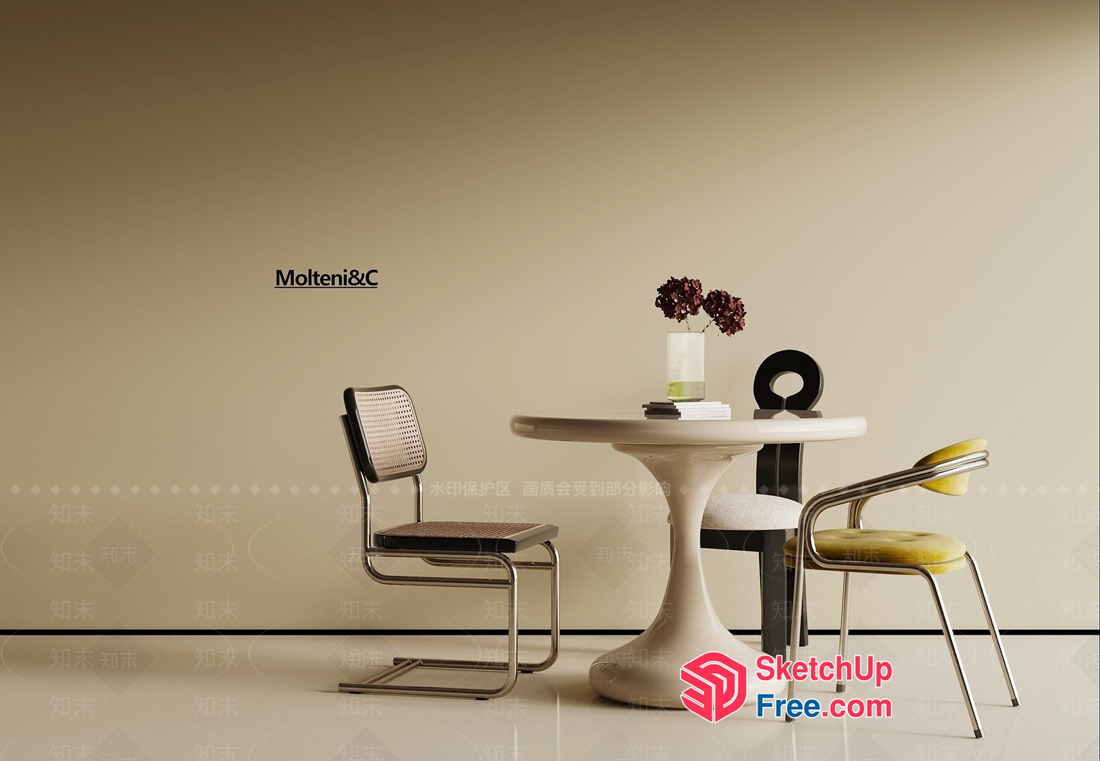 Modern Minimalist Furniture Collection 3D SketchUp File