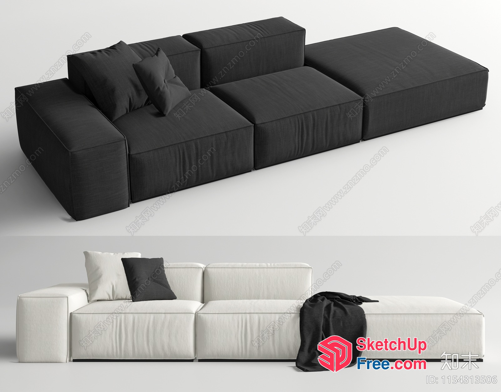 Modern Minimalist Sofa Design 3D SketchUp File