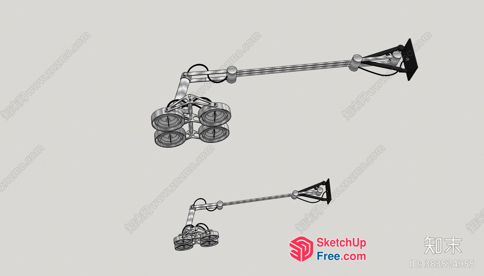 Industrial Style Stair Railing System 3D SketchUp File