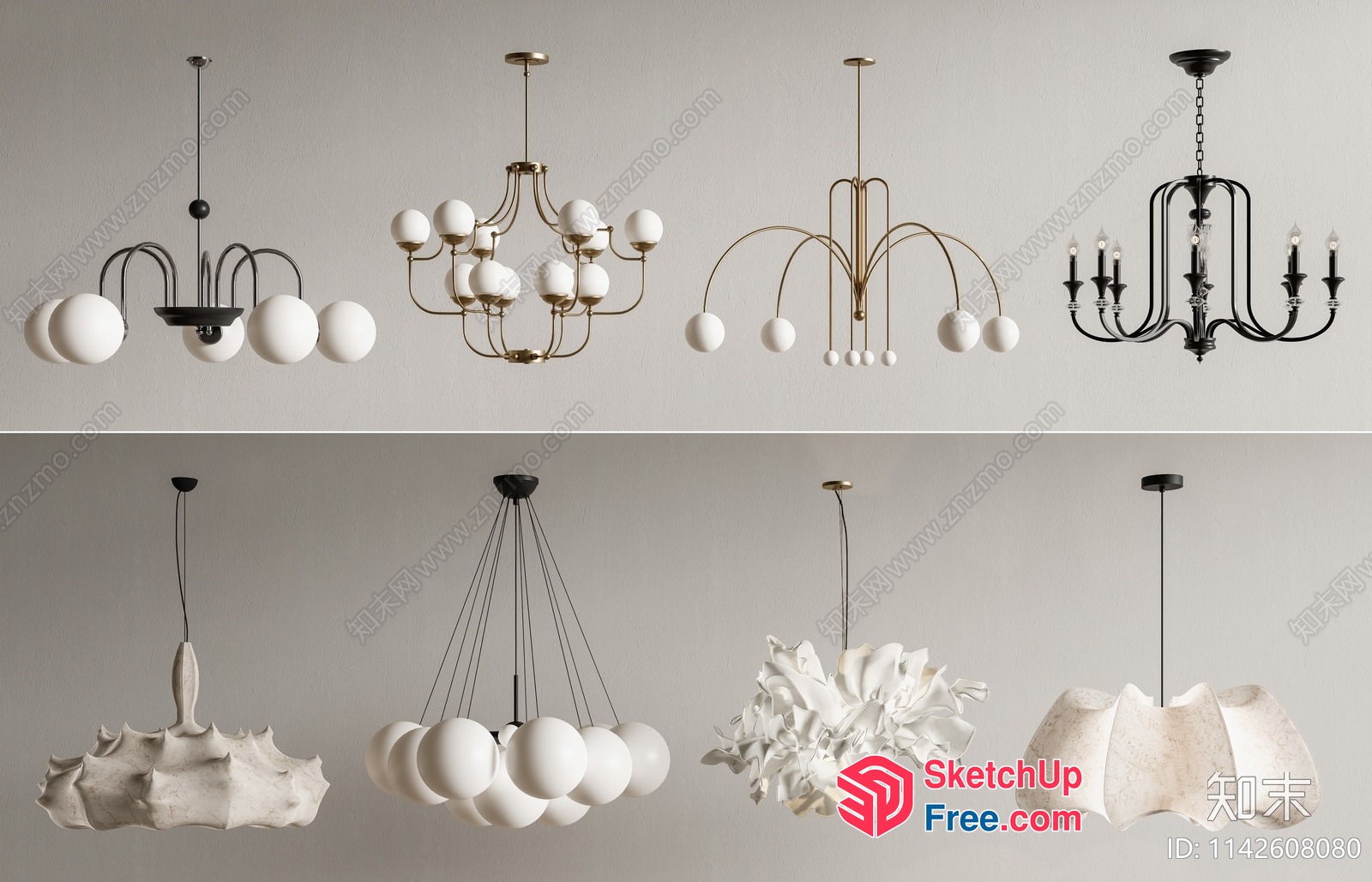 Elegant And Modern Lighting Fixtures For Various Rooms 3D SketchUp File