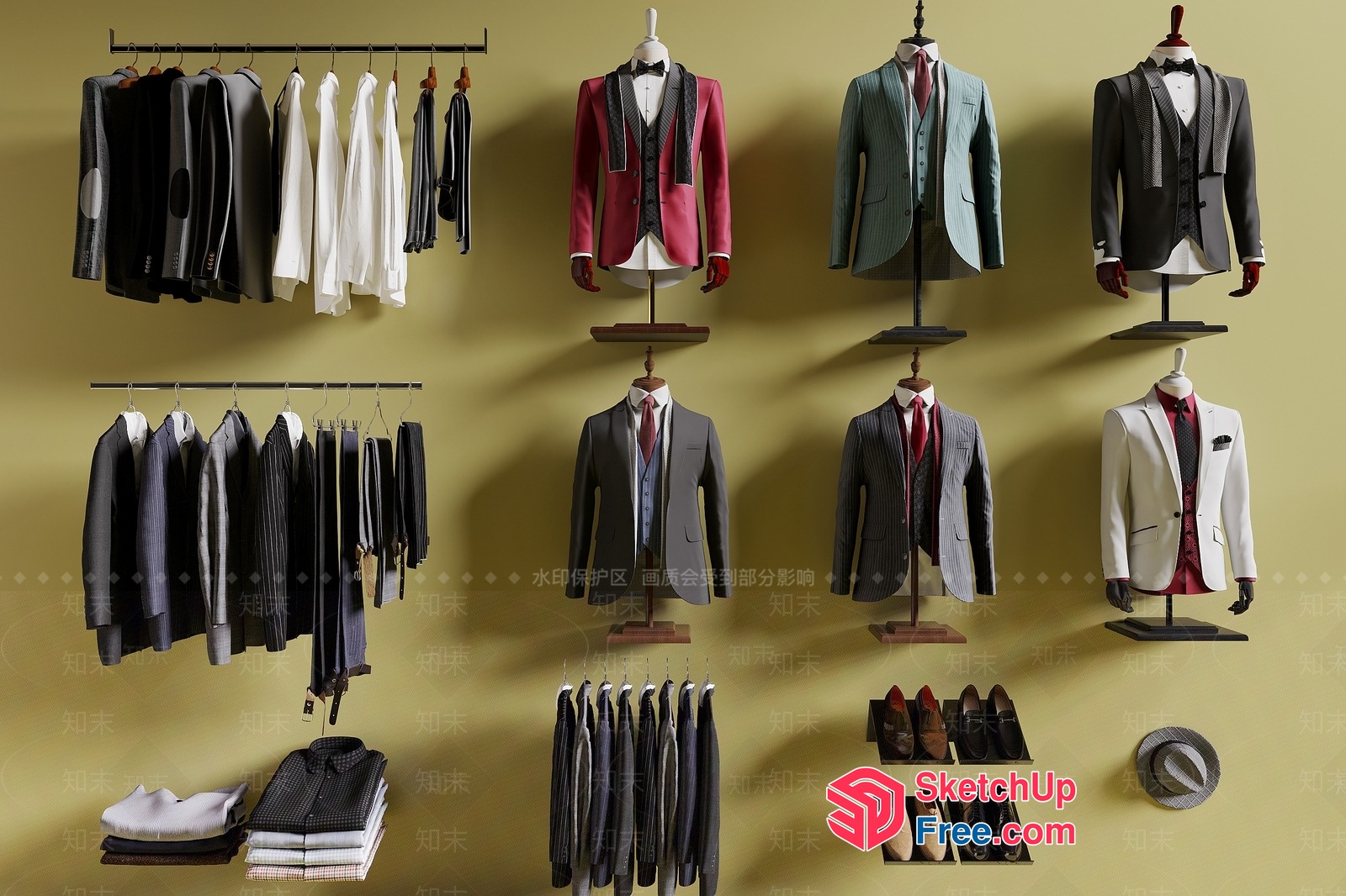 Formal Wear Display 3D SketchUp File