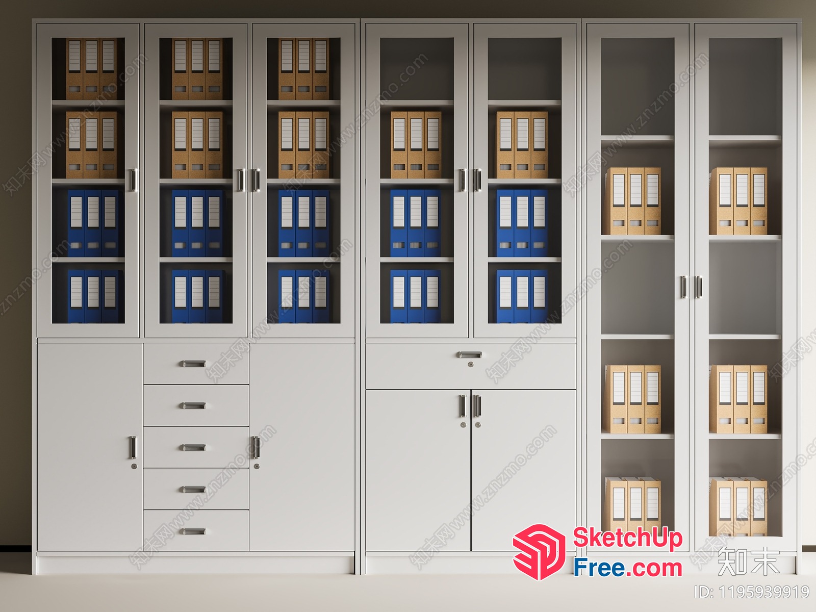 Modern Office Storage Units 3D SketchUp File