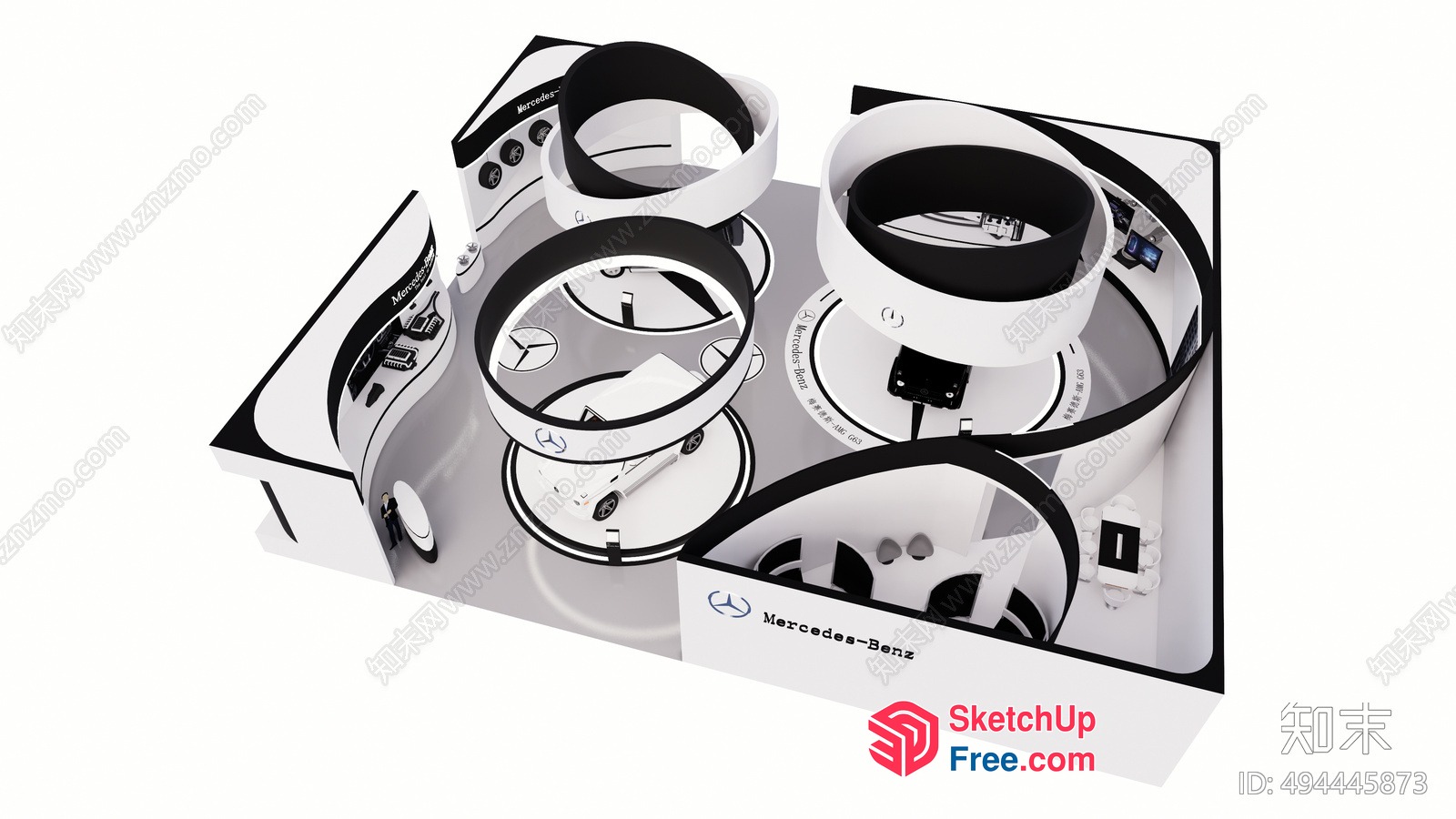 Mercedes-Benz Interior Display 3D SketchUp File