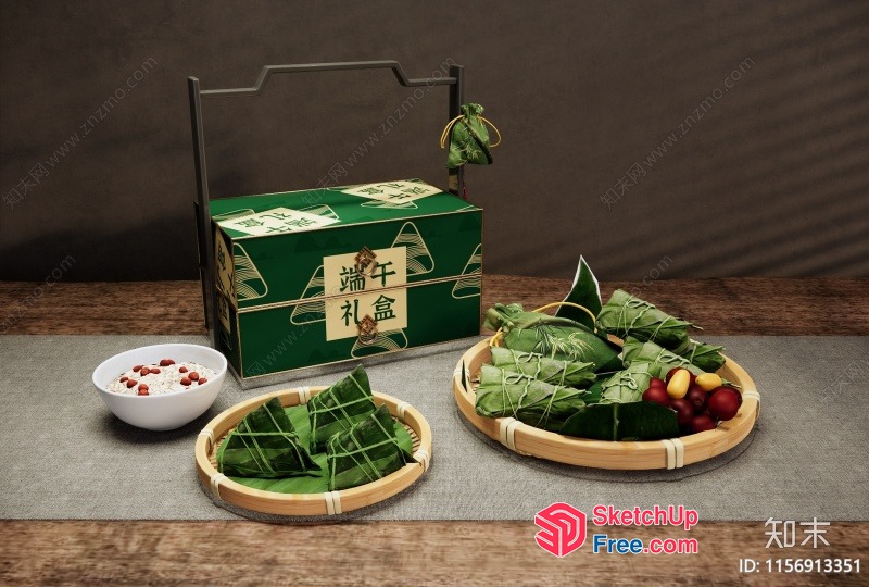 Traditional Chinese Food Presentation 3D SketchUp File