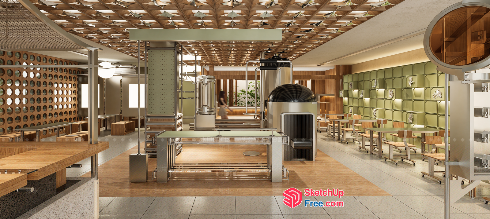 Modern Industrial Style Interior Design 3D SketchUp File