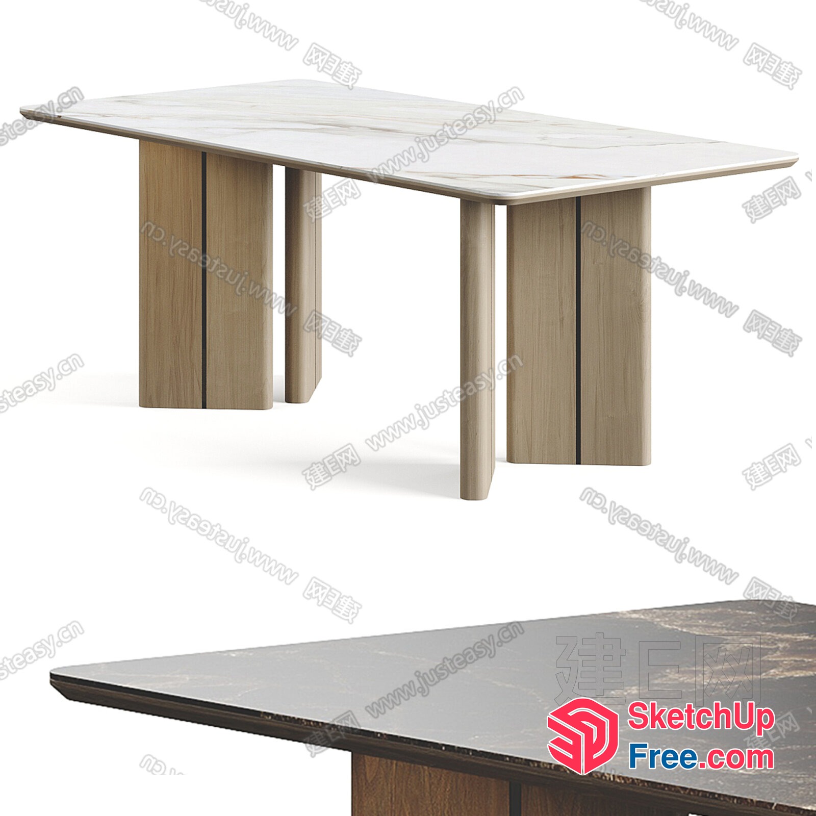 Elegant Modern Dining Table 3D SketchUp File