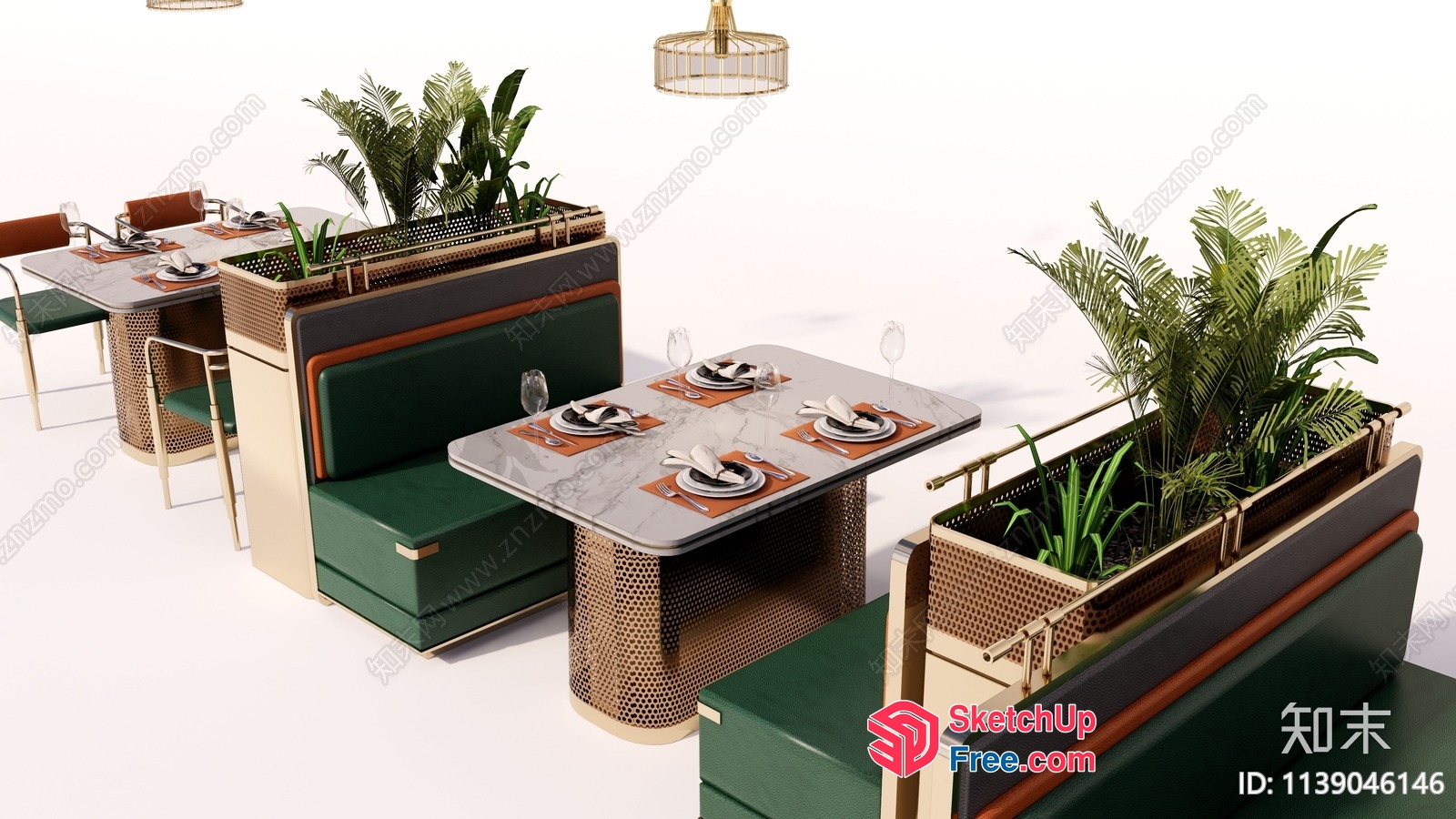 Modern And Elegant Dining Room Furniture 3D SketchUp File