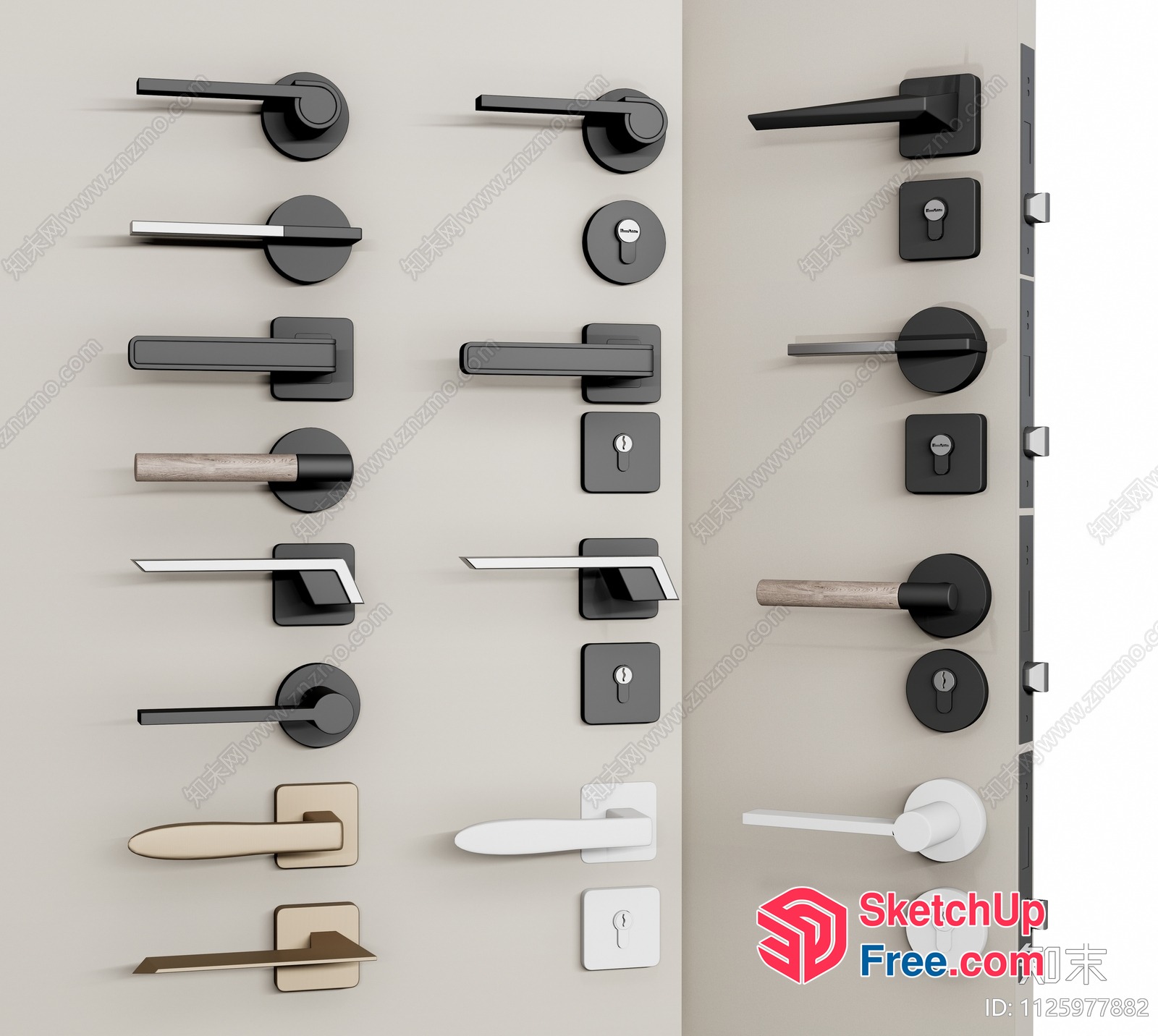Door Handles And Locks Collection 3D SketchUp File
