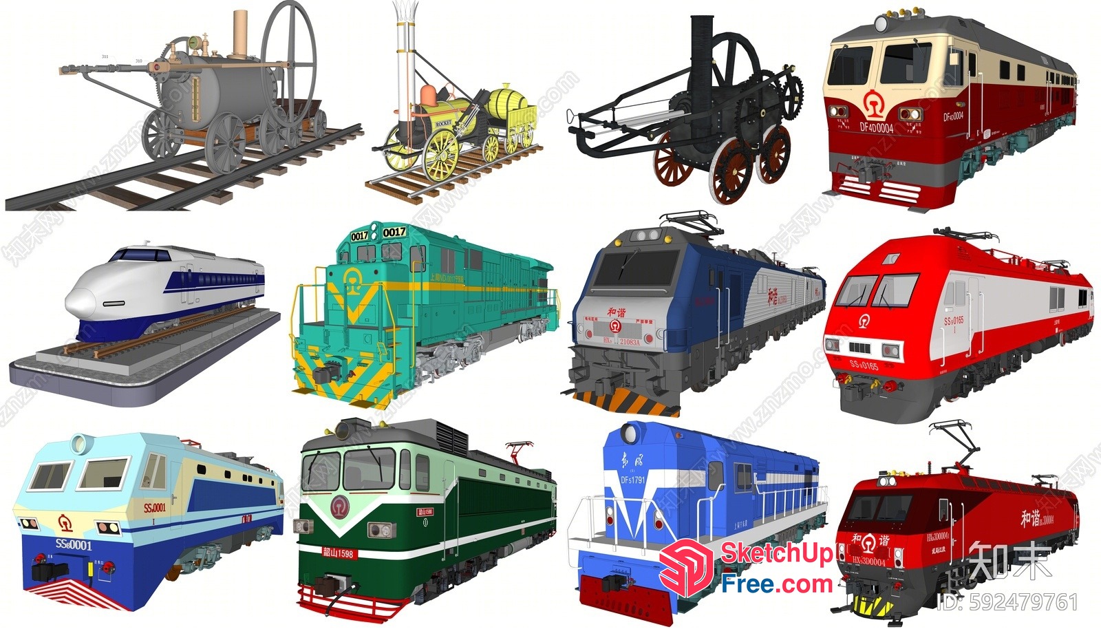Trains And Vintage Transportation Models 3D SketchUp File