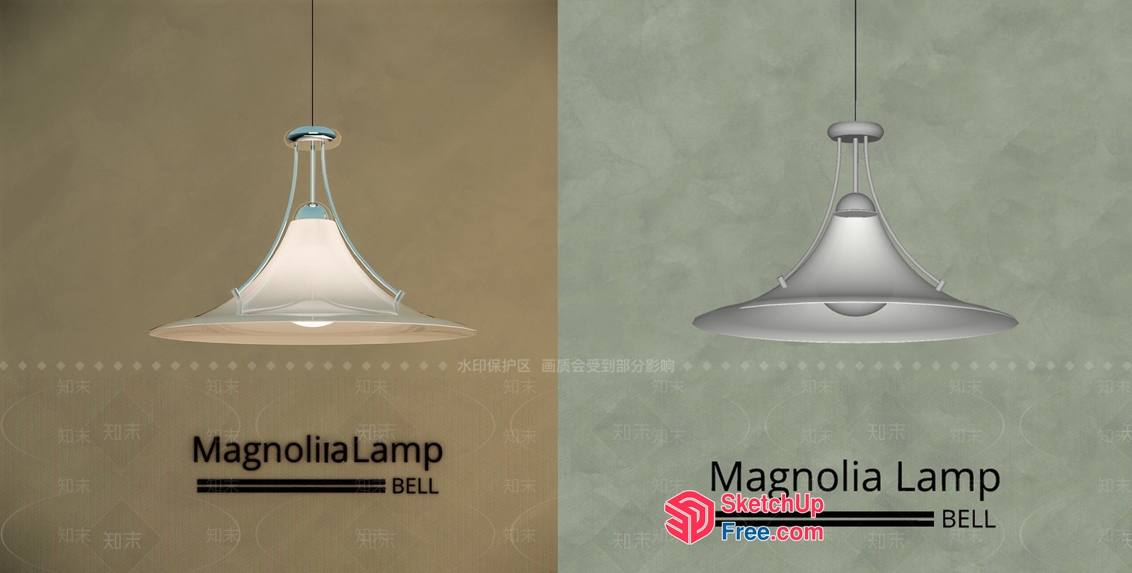 Magnolia Lamp Bell 3D SketchUp File