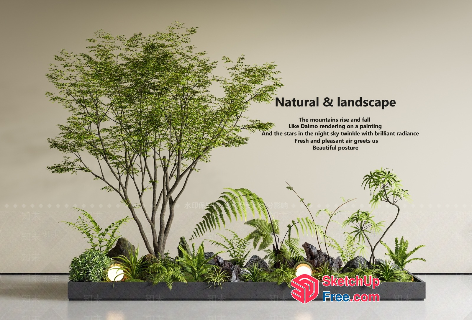 Natural And Serene Landscape 3D SketchUp File