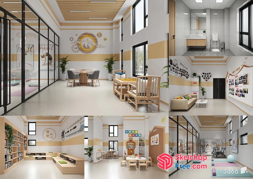 Modern And Cozy Office Space 3D SketchUp File