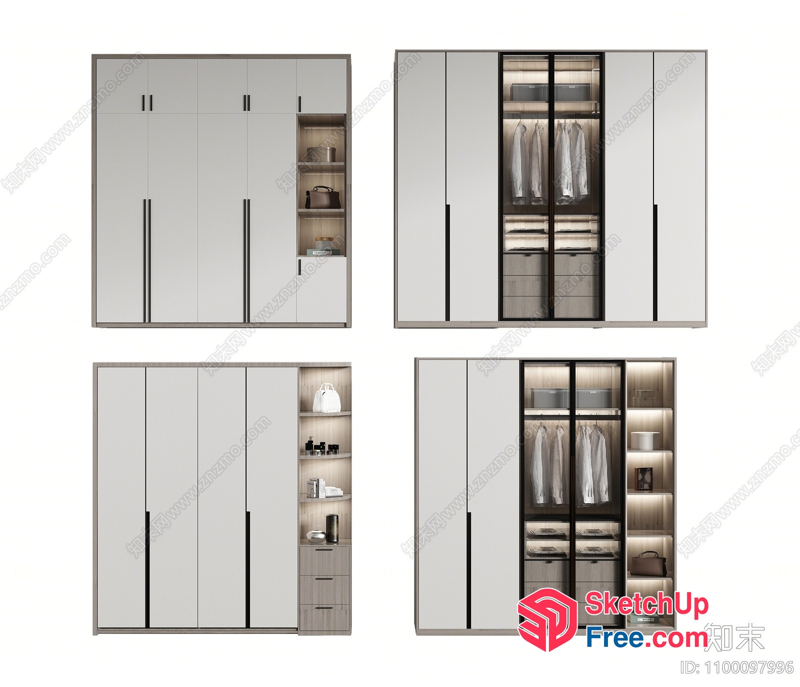 Modern Wardrobe Furniture Collection 3D SketchUp File
