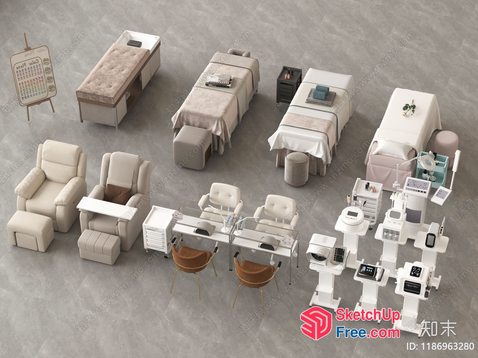 Spa And Beauty Salon Interior 3D SketchUp File