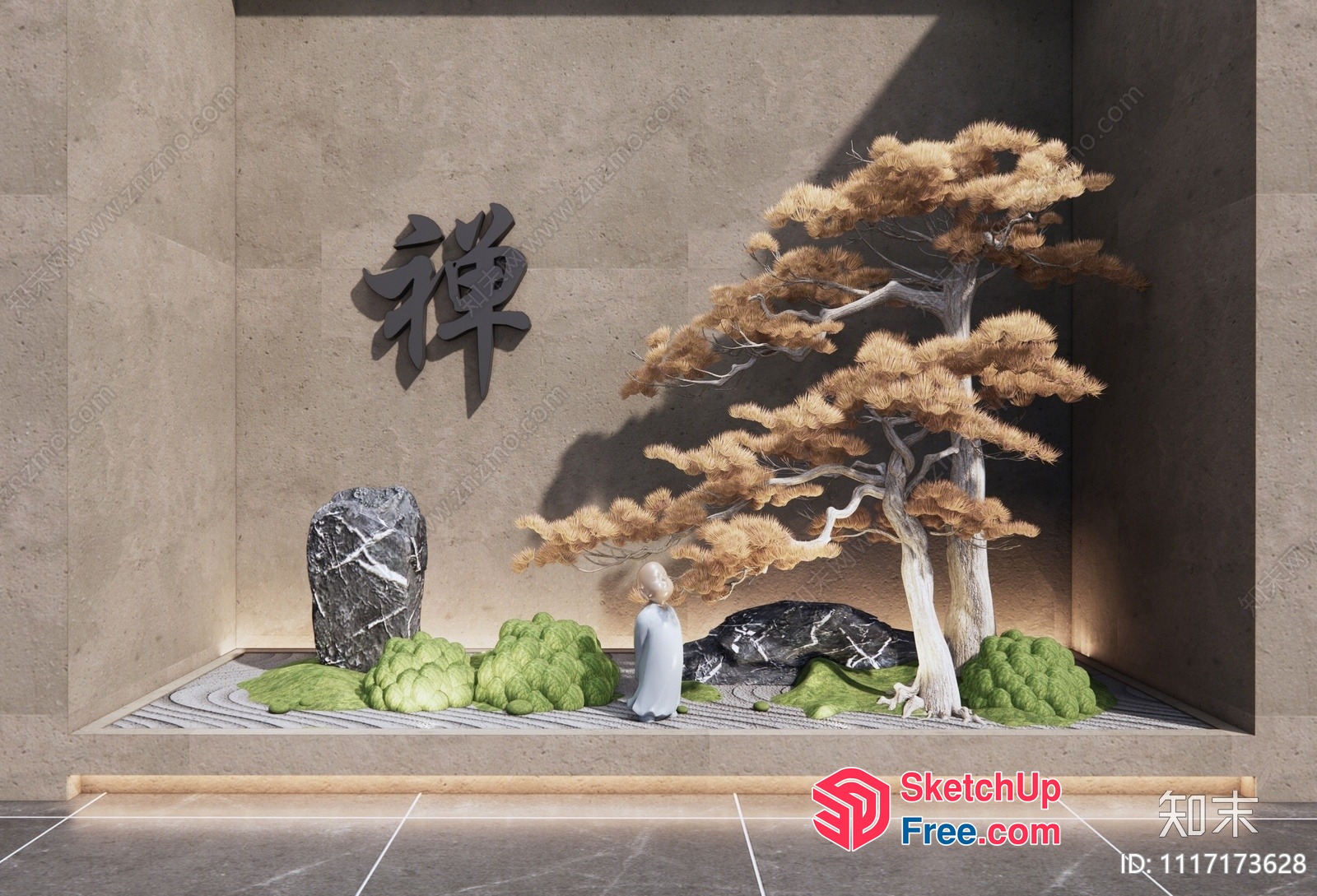 Serene Japanese-Inspired Oasis 3D SketchUp File