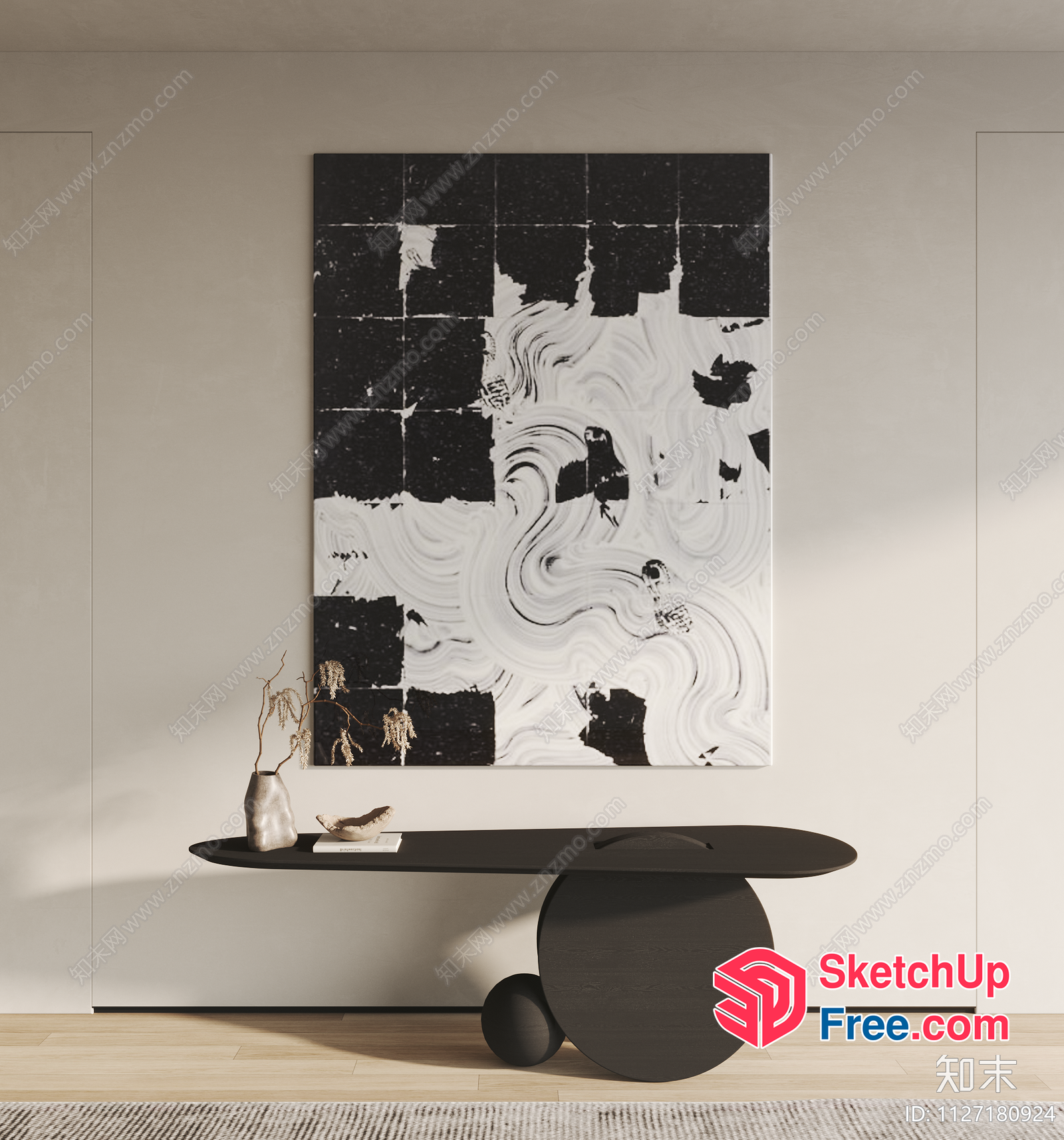 Modern Minimalist Japanese Style Interior Decor 3D SketchUp File