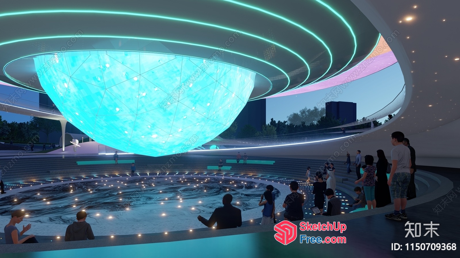 Futuristic Modern Space Capsule Interior 3D SketchUp File