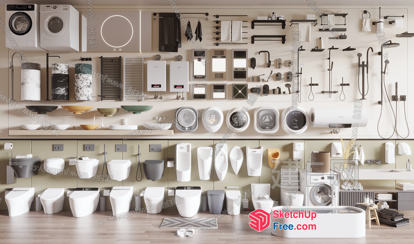 Bathroom Fixtures And Accessories 3D SketchUp File