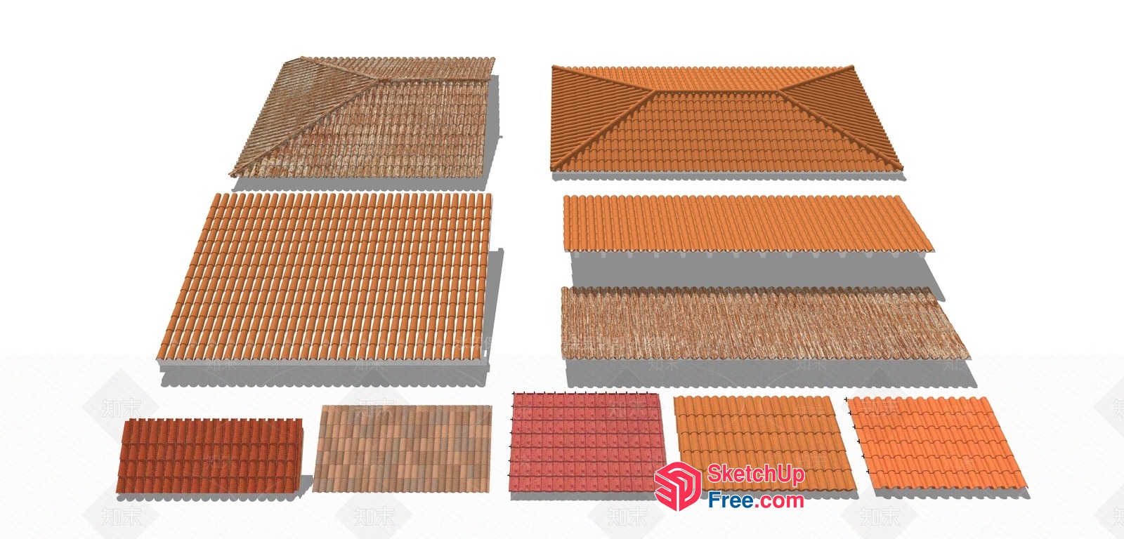 Roof Tile Varieties And Styles 3D SketchUp File