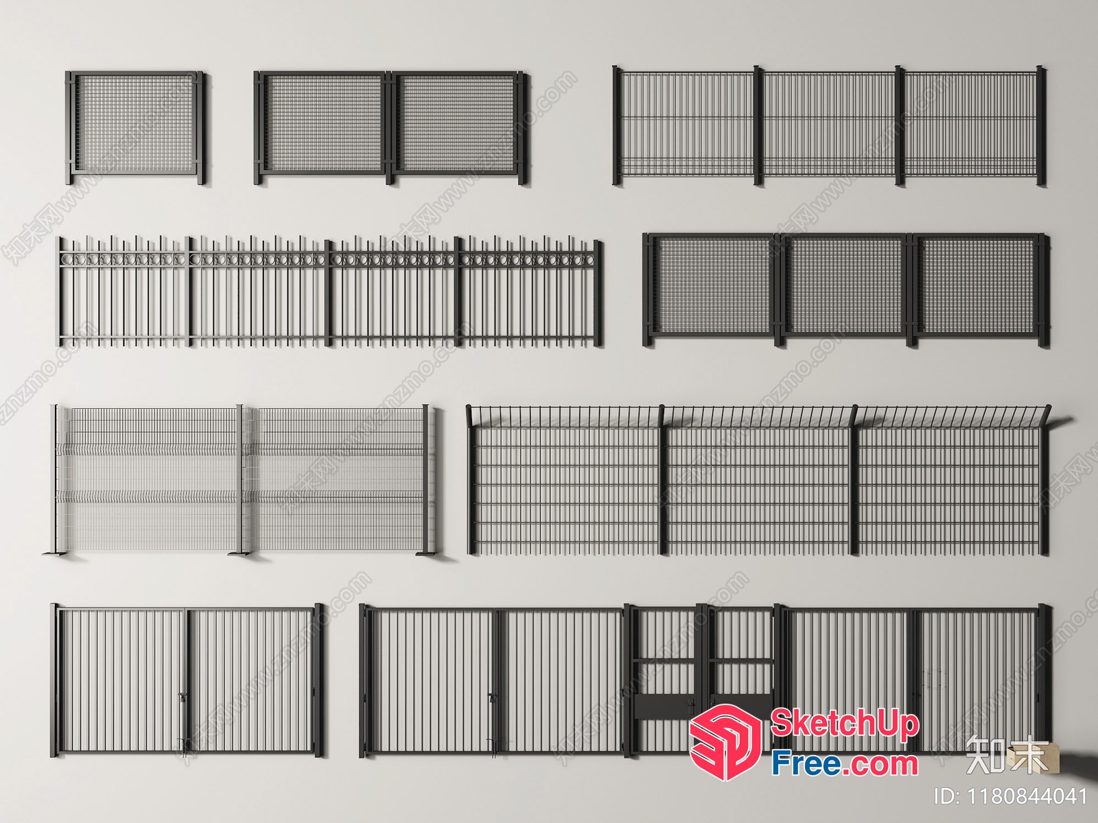 Metal Fencing Designs Collection 3D SketchUp File