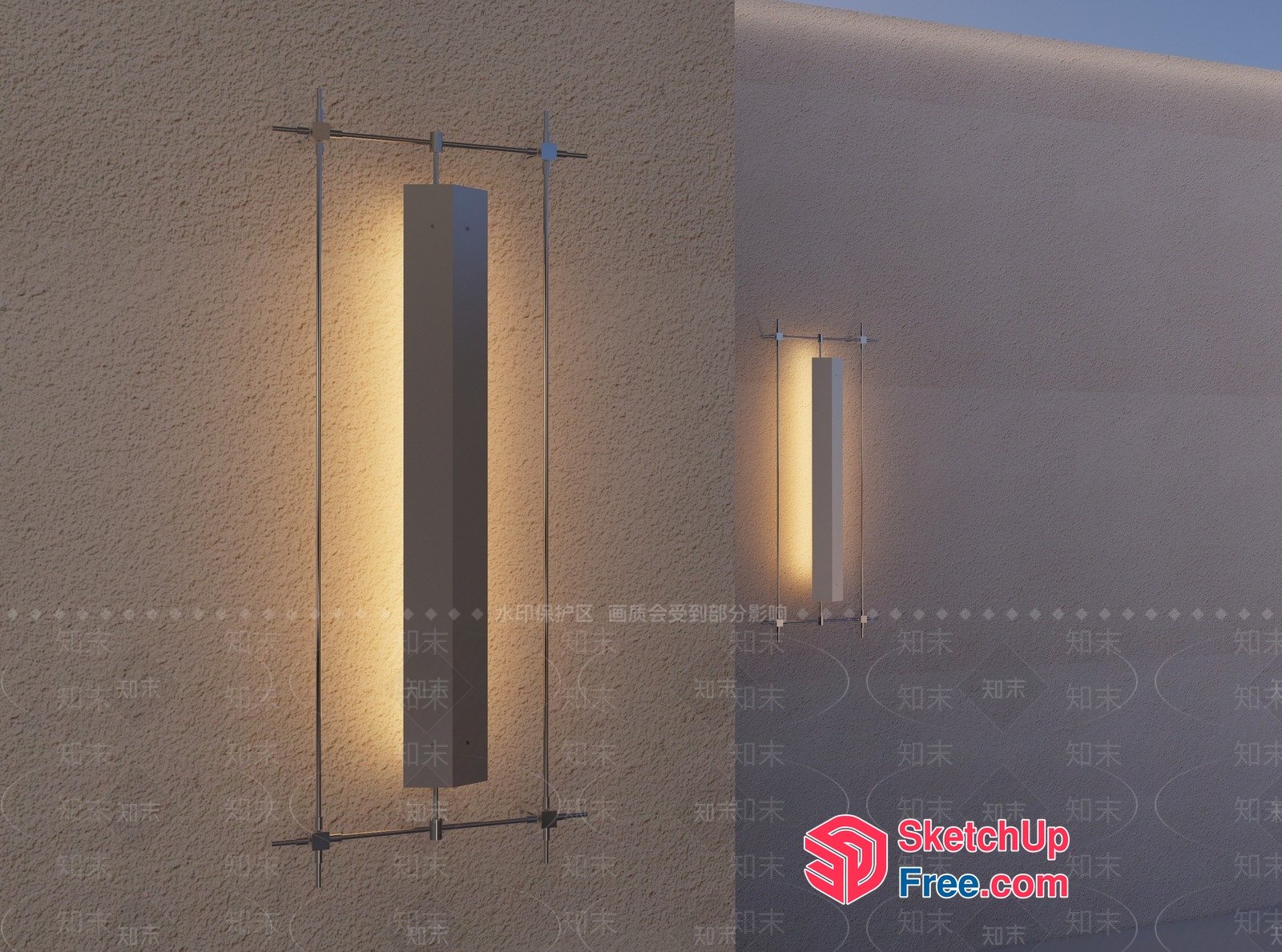Modern Minimalist Lighting Fixture For Contemporary Spaces 3D SketchUp File