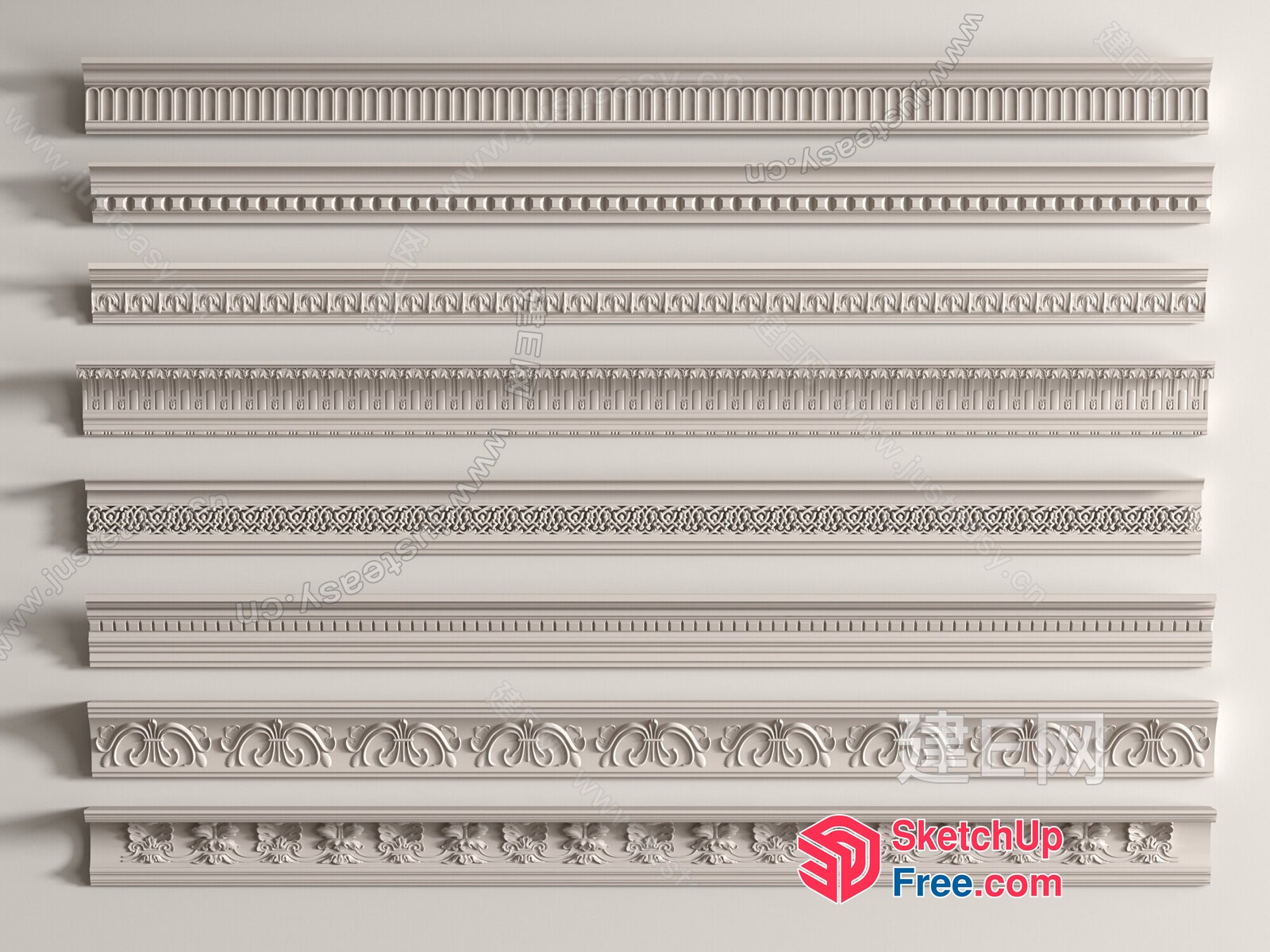 Ornate Classic Moulding Designs 3D SketchUp File