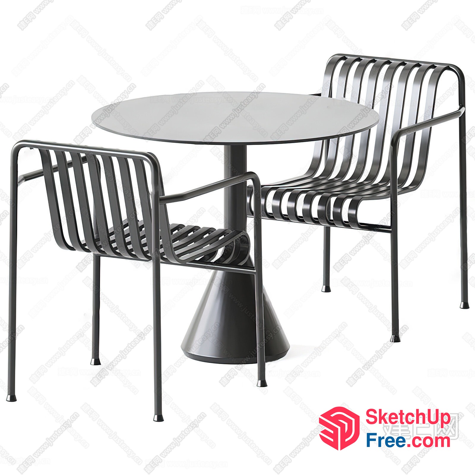 Modern Outdoor Table And Chairs Set 3D SketchUp File