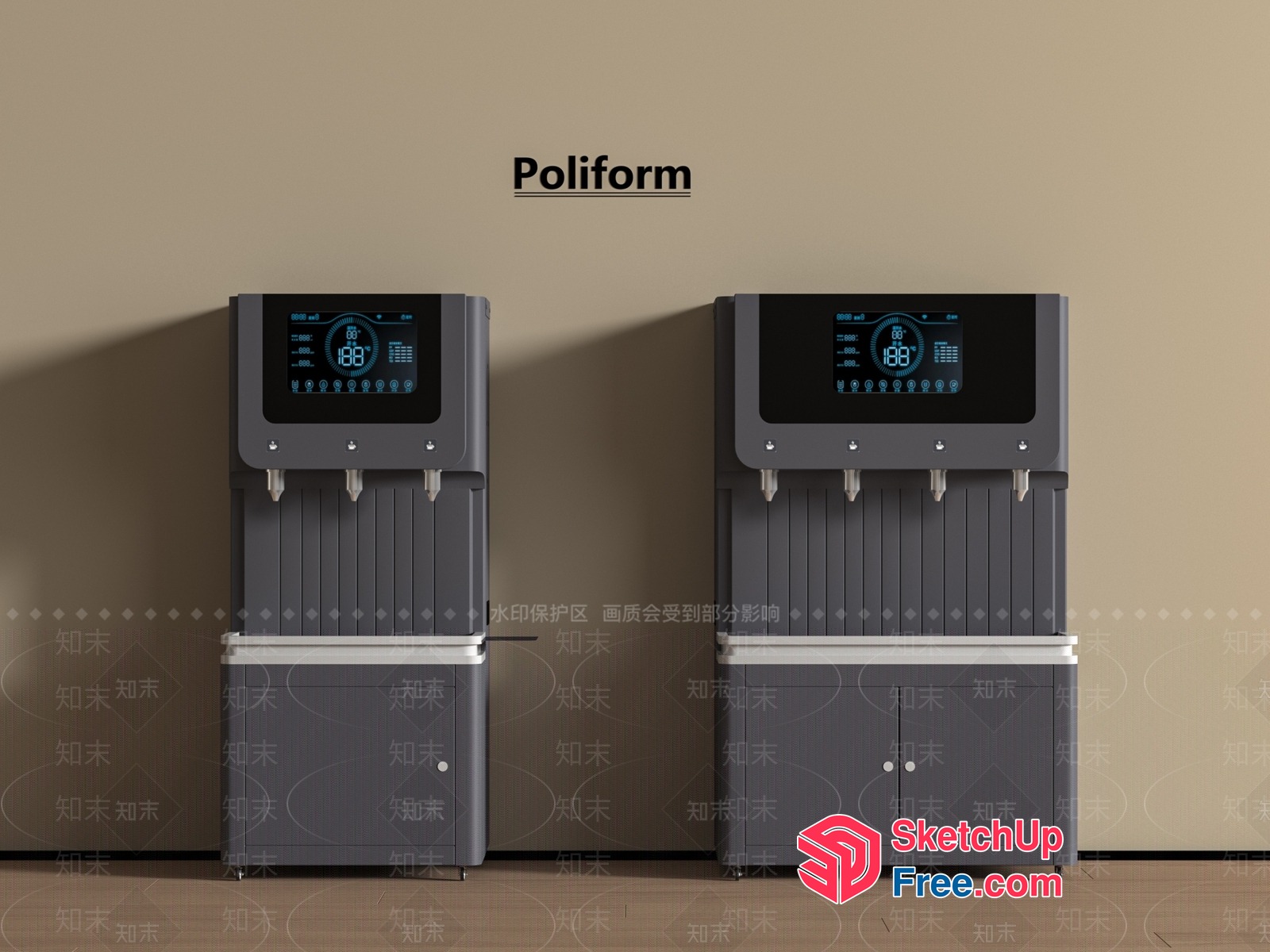 Poliform Water Dispensers 3D SketchUp File