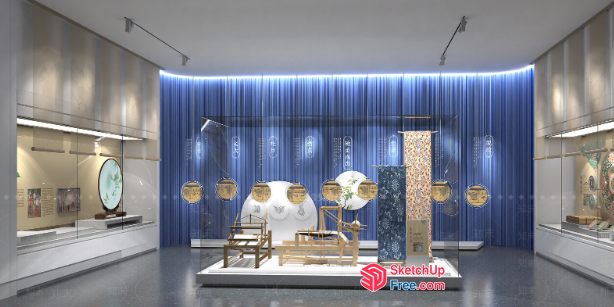 Luxurious Contemporary Art Gallery 3D SketchUp File