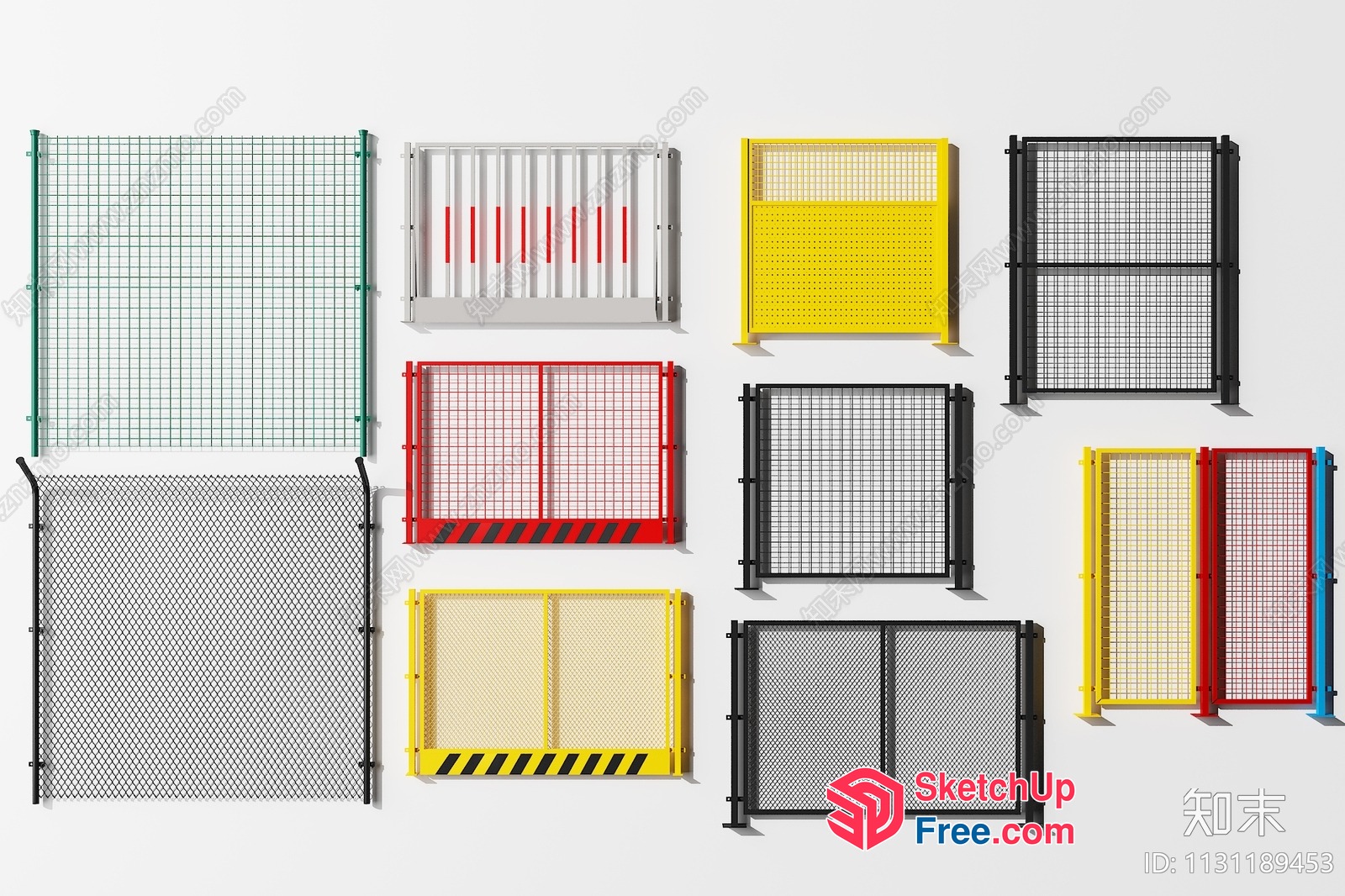 Metal And Wire Fencing Options 3D SketchUp File