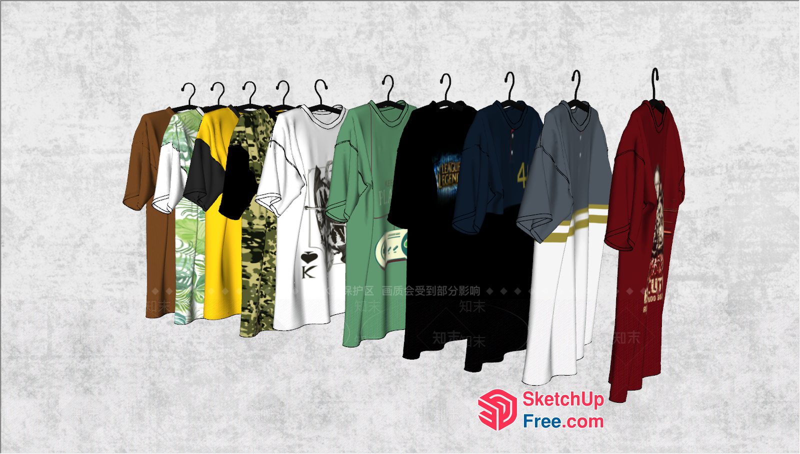 Hanging Clothes Line 3D SketchUp File