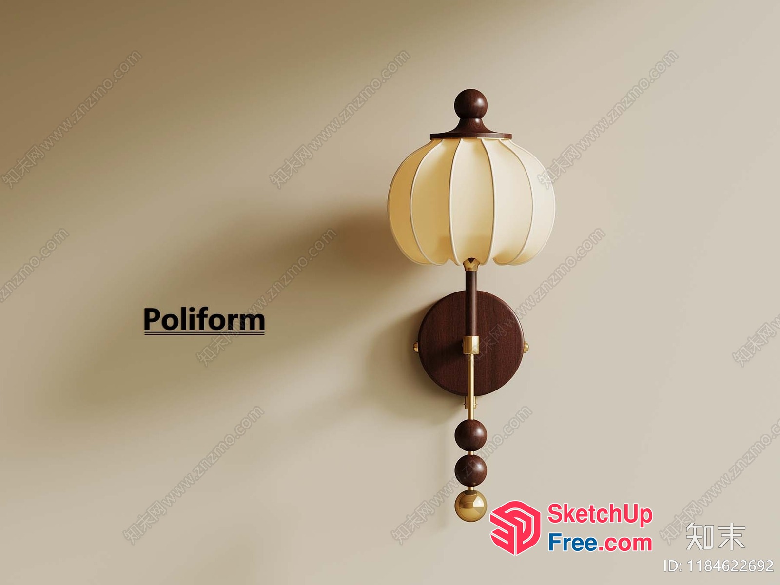 Elegant Mid-Century Modern Light Fixture 3D SketchUp File