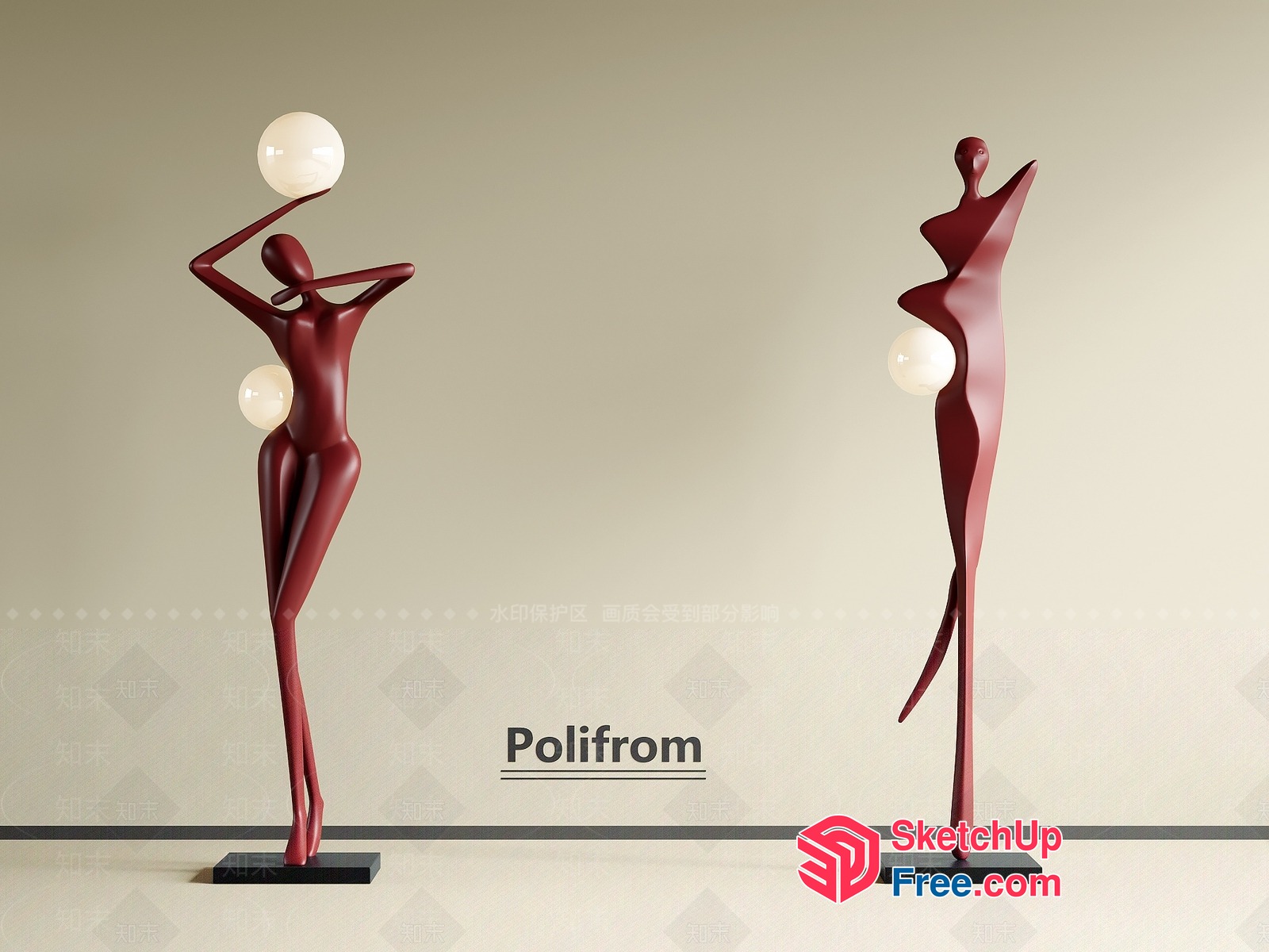 Polifrom Sculpture Set 3D SketchUp File