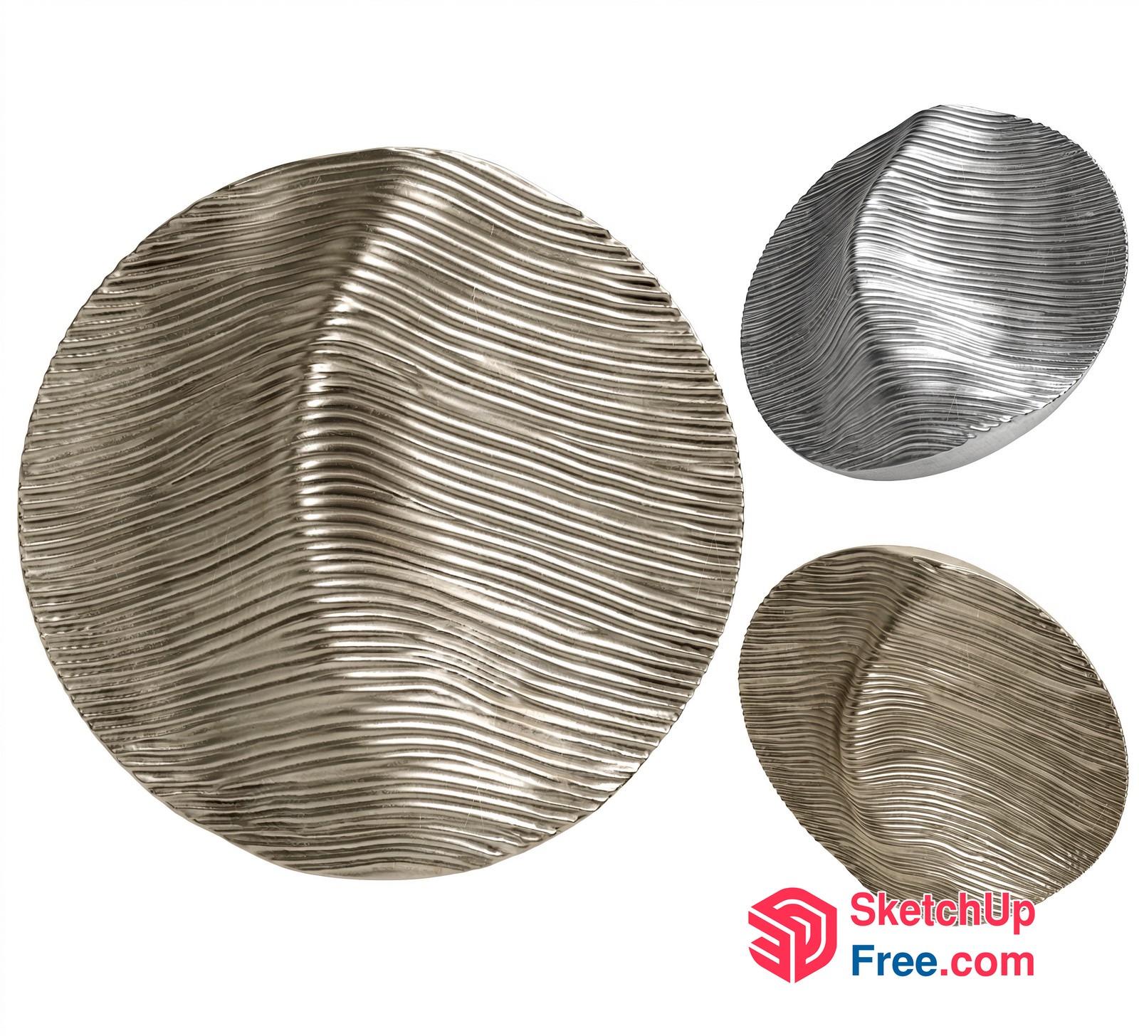 Decorative Wall Art With Wavy Lines 3D SketchUp File