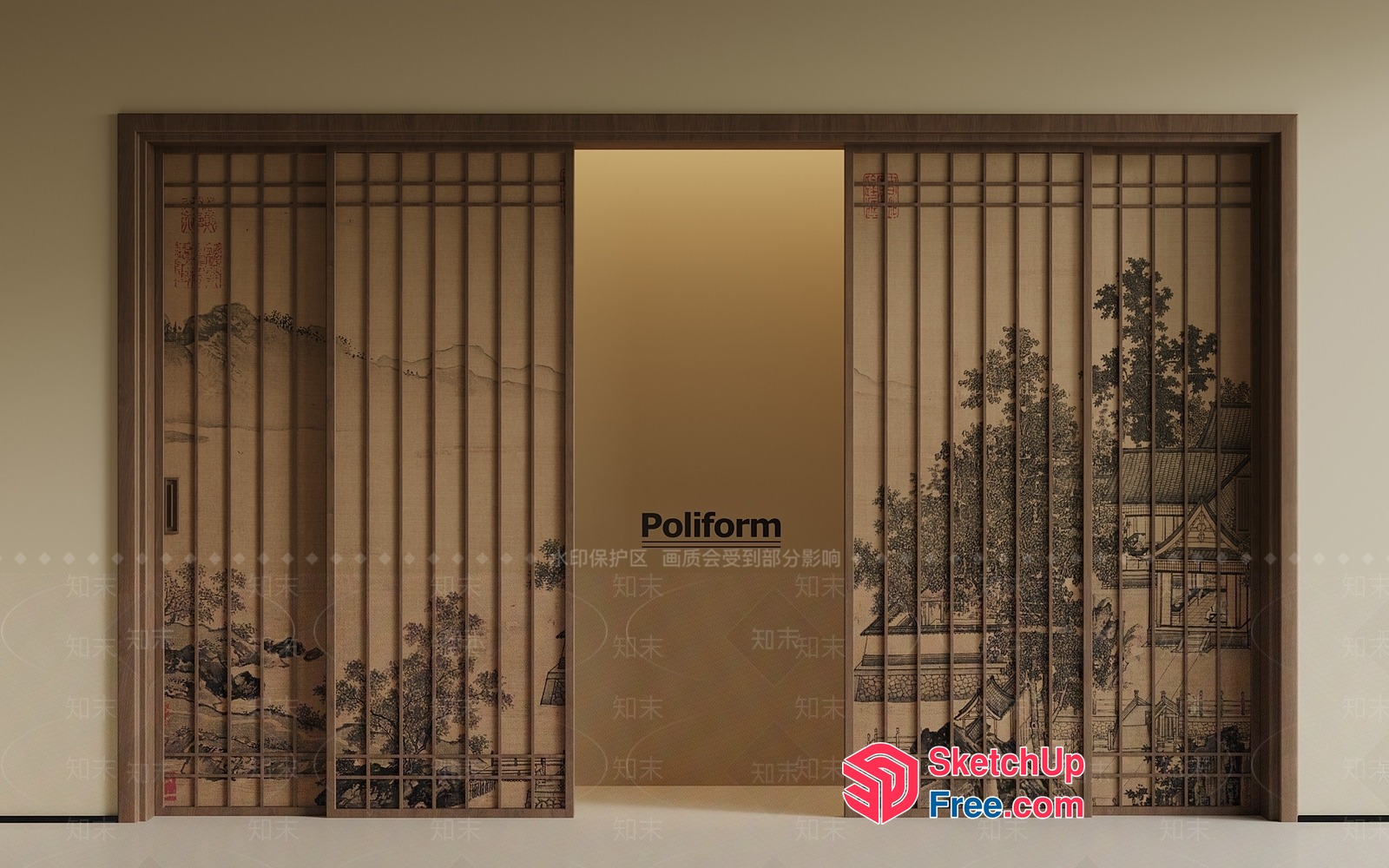 Poliform Elevator Screen 3D SketchUp File