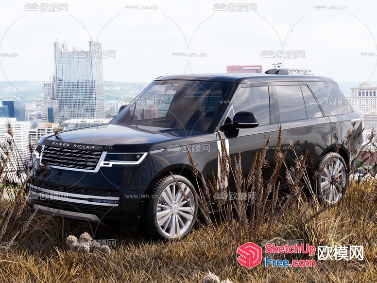 Modern Luxury Range Rover Suv In Cityscape 3D SketchUp File