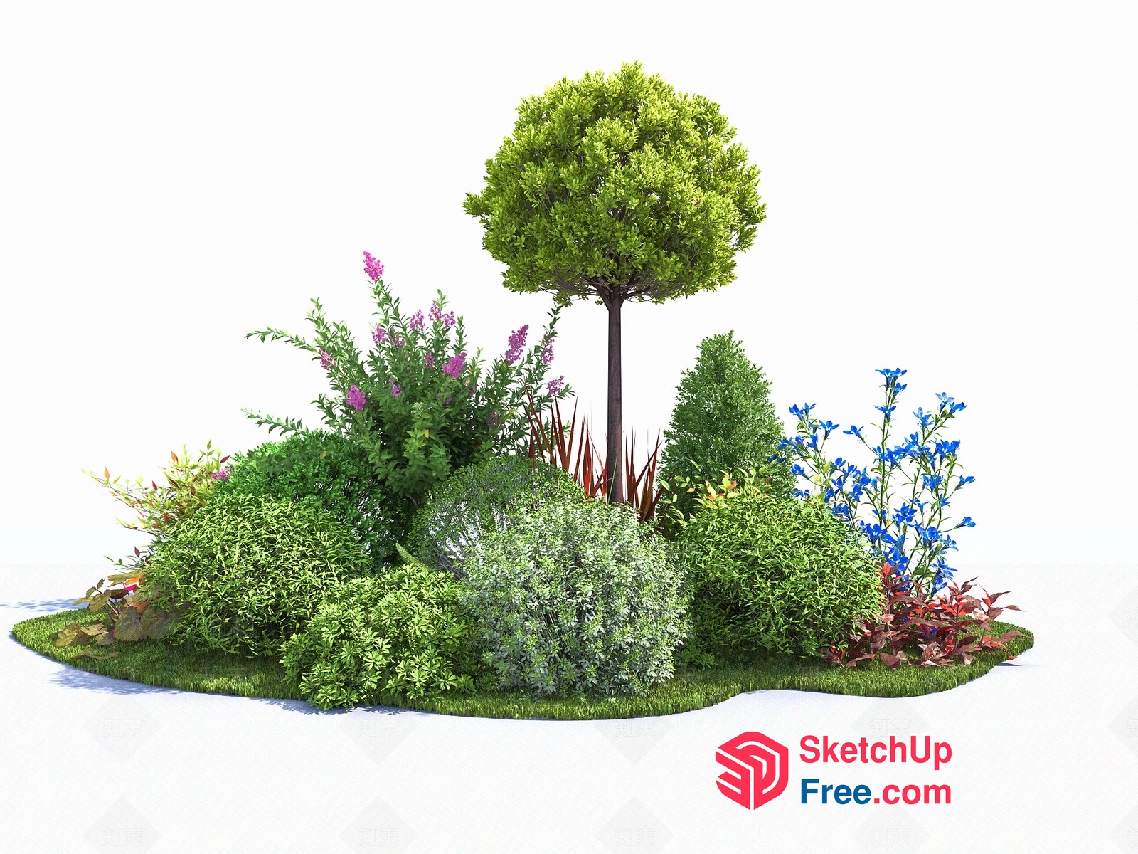 Serene Garden Oasis 3D SketchUp File